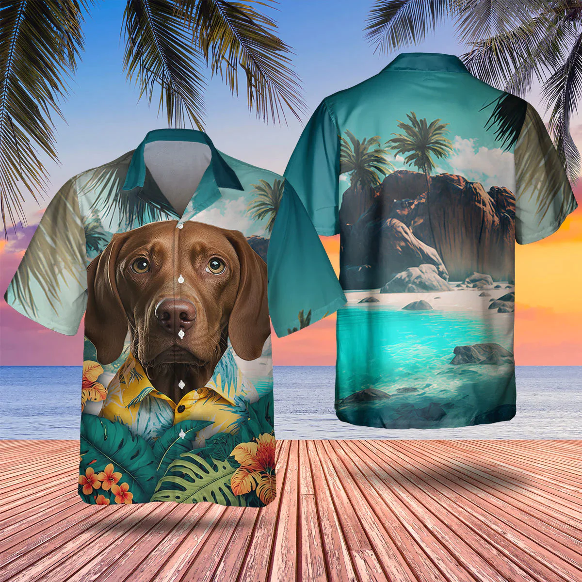 Vizsla 3D Tropical Trendy Hawaiian Shirt, Dog Lover Trendy Hawaiian Shirt, Summer Trendy Hawaiian Shirt For Men And Women Vizsla 3D Tropical Trendy Hawaiian Shirt, Dog Lover Trendy Hawaiian Shirt, Summer Trendy Hawaiian Shirt For Men And Women