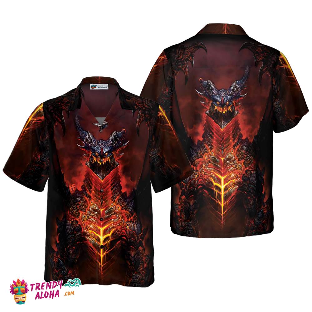 Volcanic Dragon Chest Hawaiian Shirt