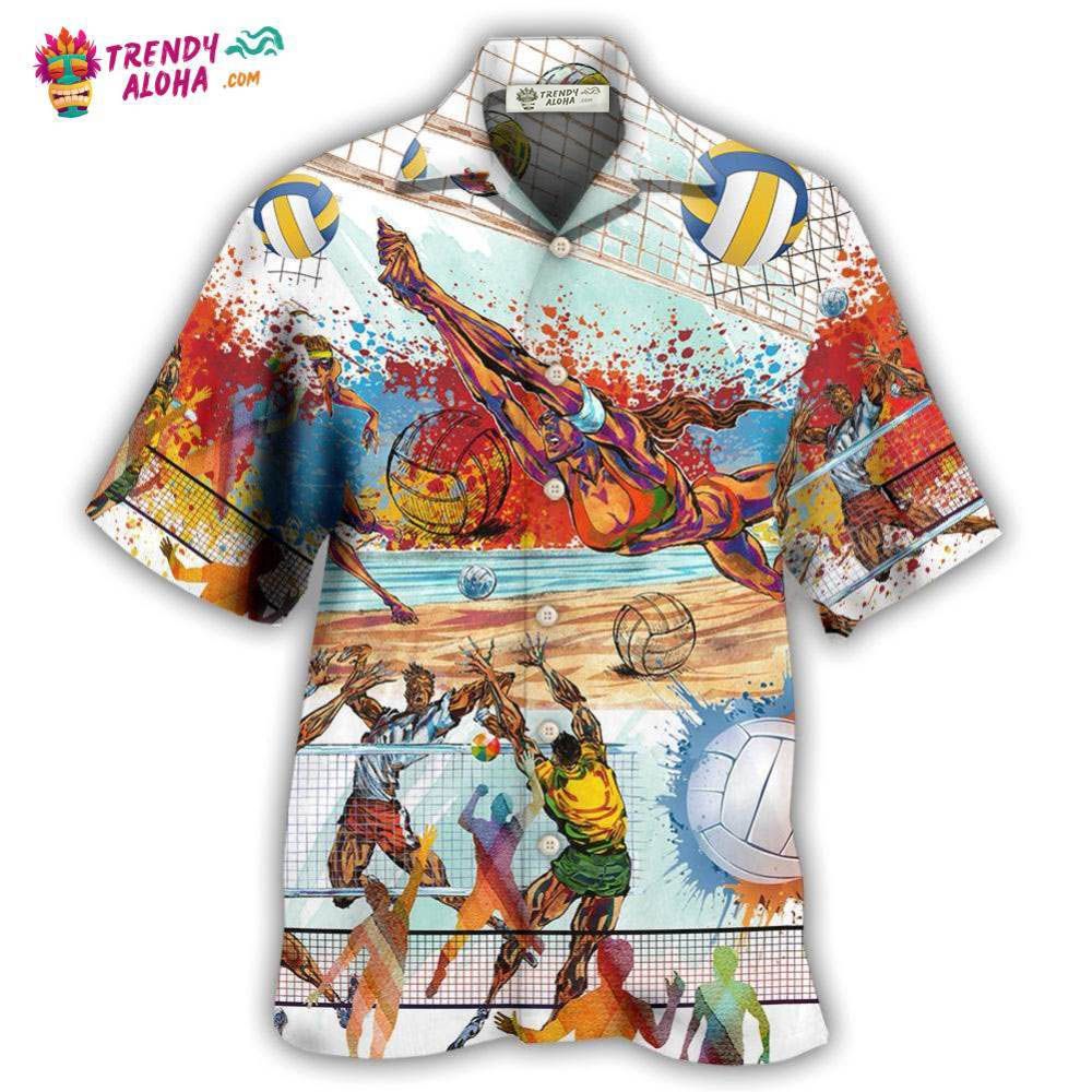 Volleyball Is My Therapy Mix Color Hawaiian Shirt – Trendy Aloha Volleyball Is My Therapy Mix Color Hawaiian Shirt – Trendy Aloha