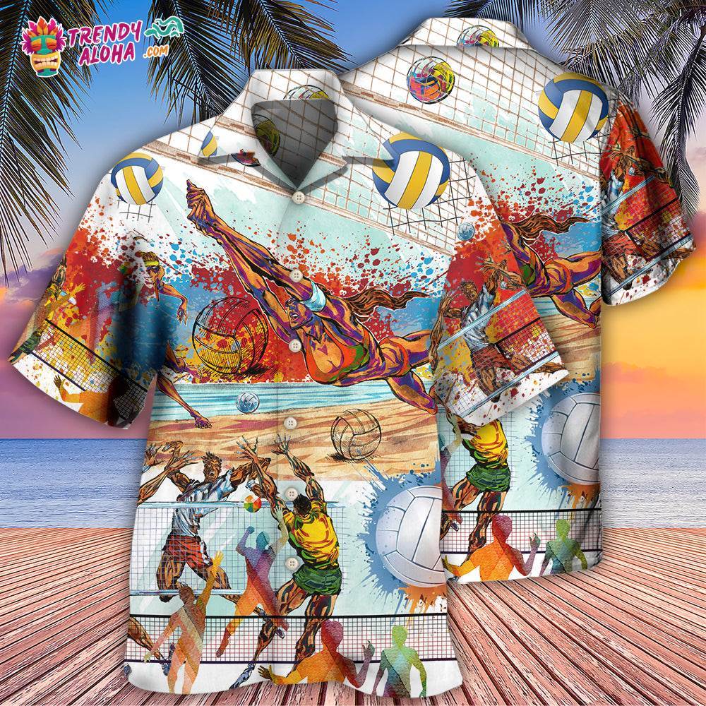 Volleyball Is My Therapy Mix Color Hawaiian Shirt – Trendy Aloha