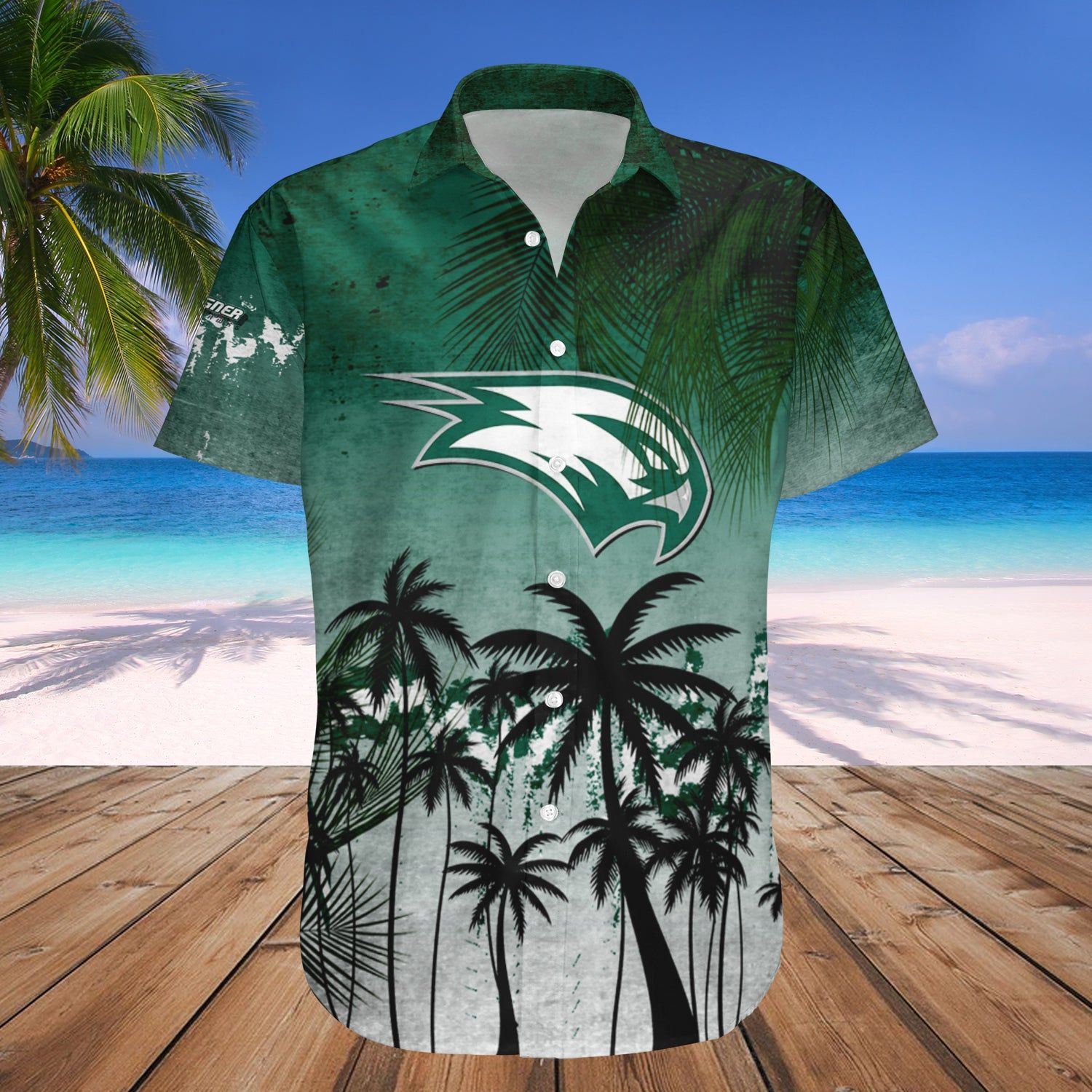 Wagner Seahawks Hawaii Shirt Coconut Tree Tropical Grunge – NCAA