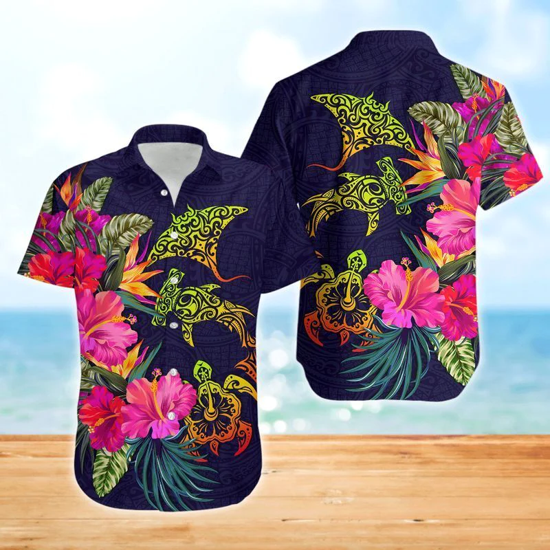 Wander Tropics with Hawaiian Shirt Featuring Turtles