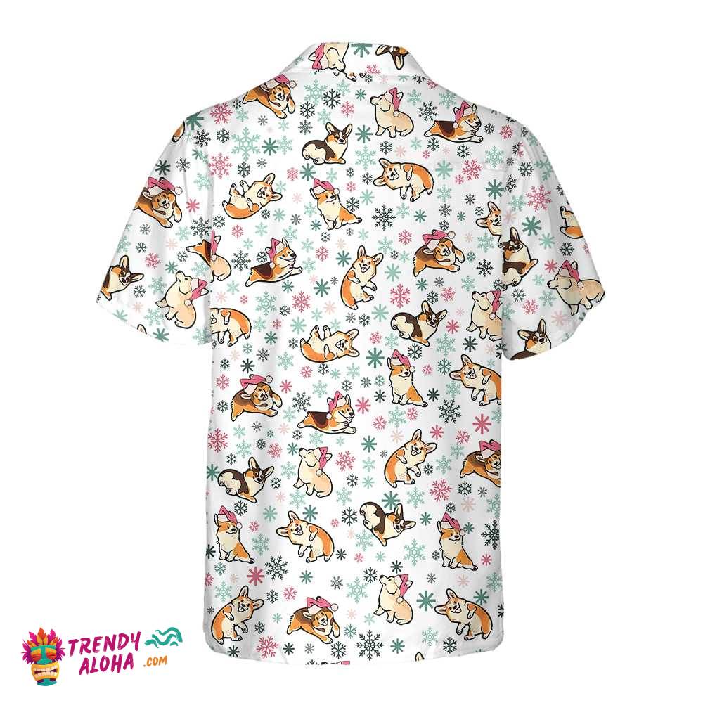 Warm Corgi For A Merry Christmas Hawaiian Shirt, Funny Christmas Corgi, Best Christmas Gift