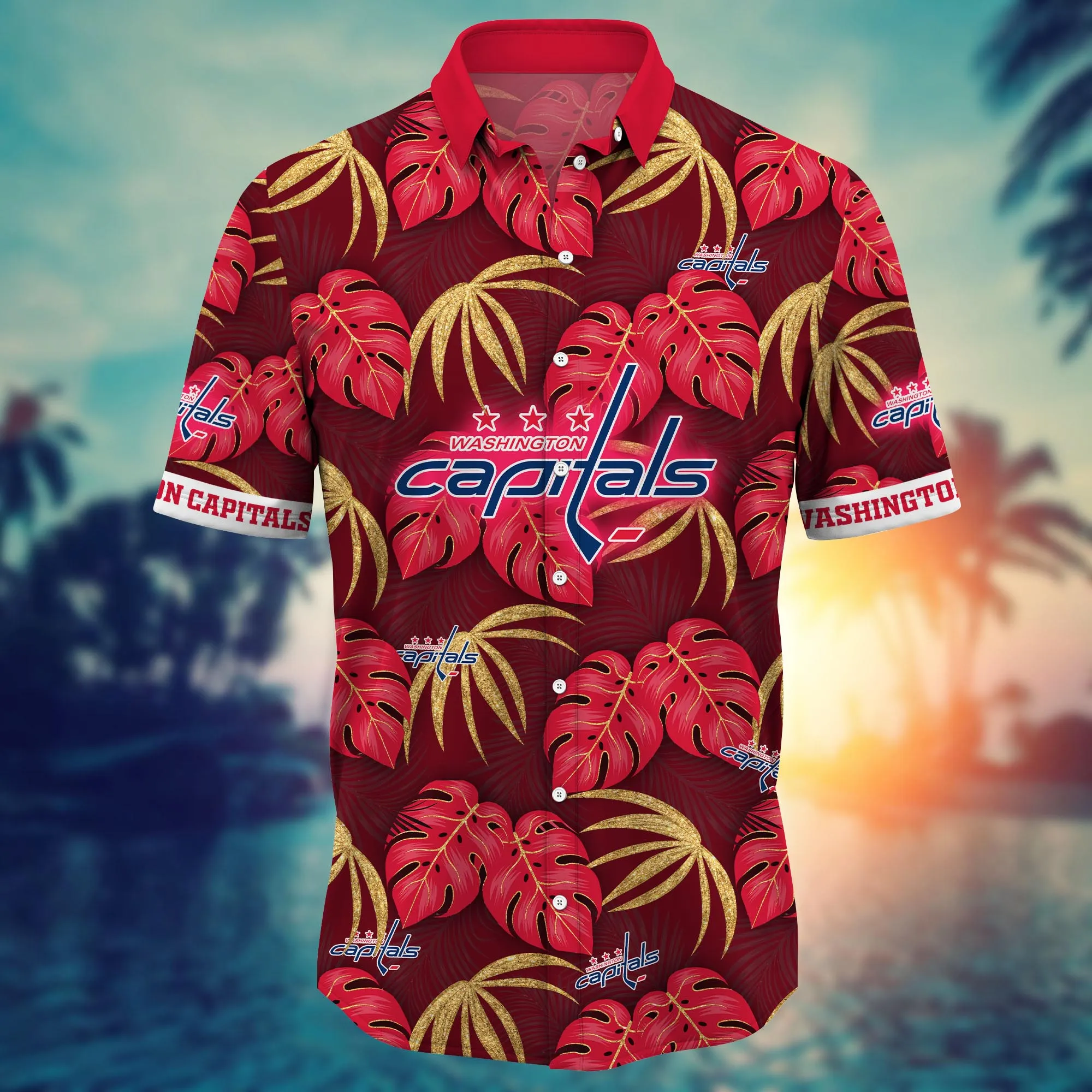 Washington Capitals NHL Hawaiian Shirt Breezy Aloha Shirt