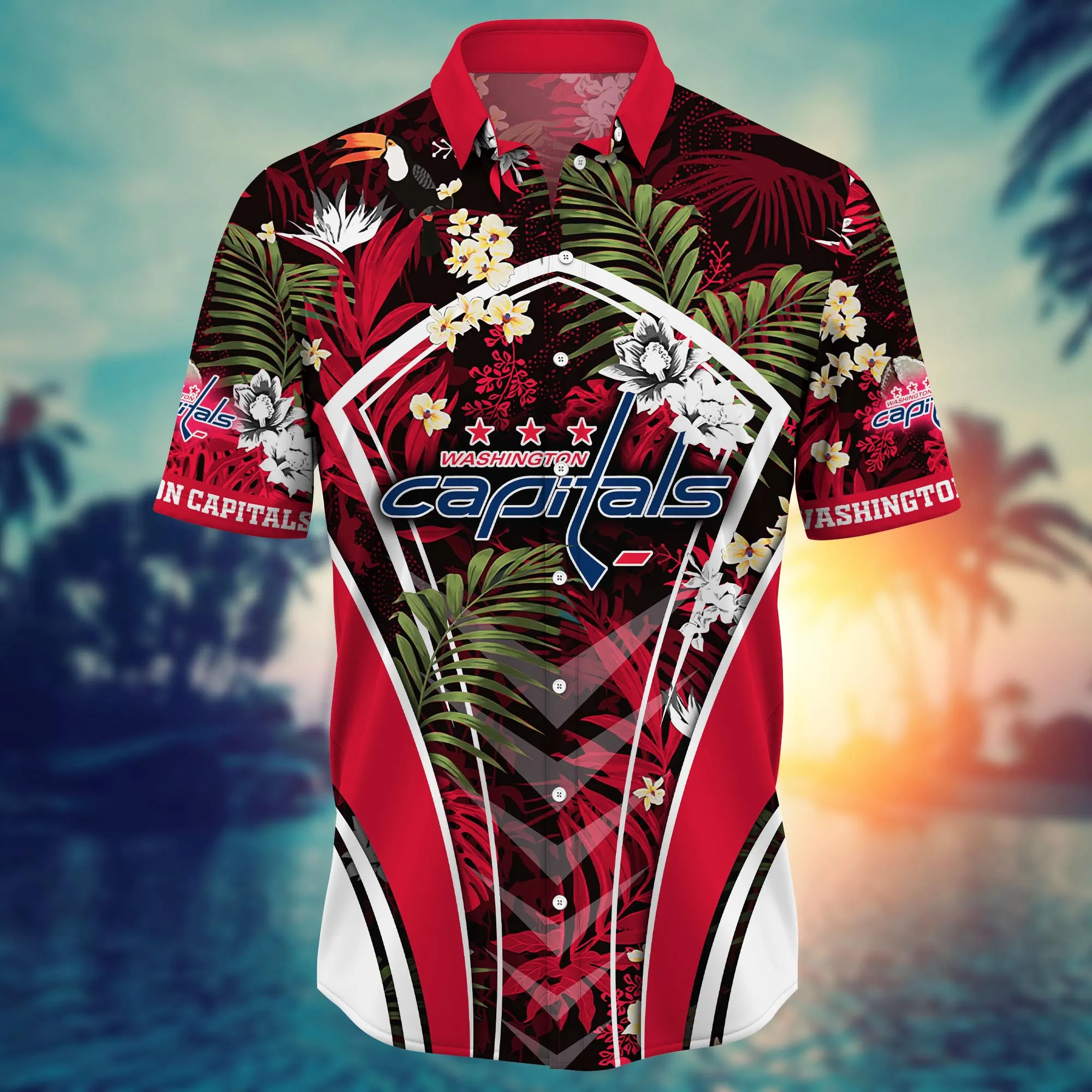 Washington Capitals NHL Hawaiian Shirt Ceiling Fans Aloha Shirt