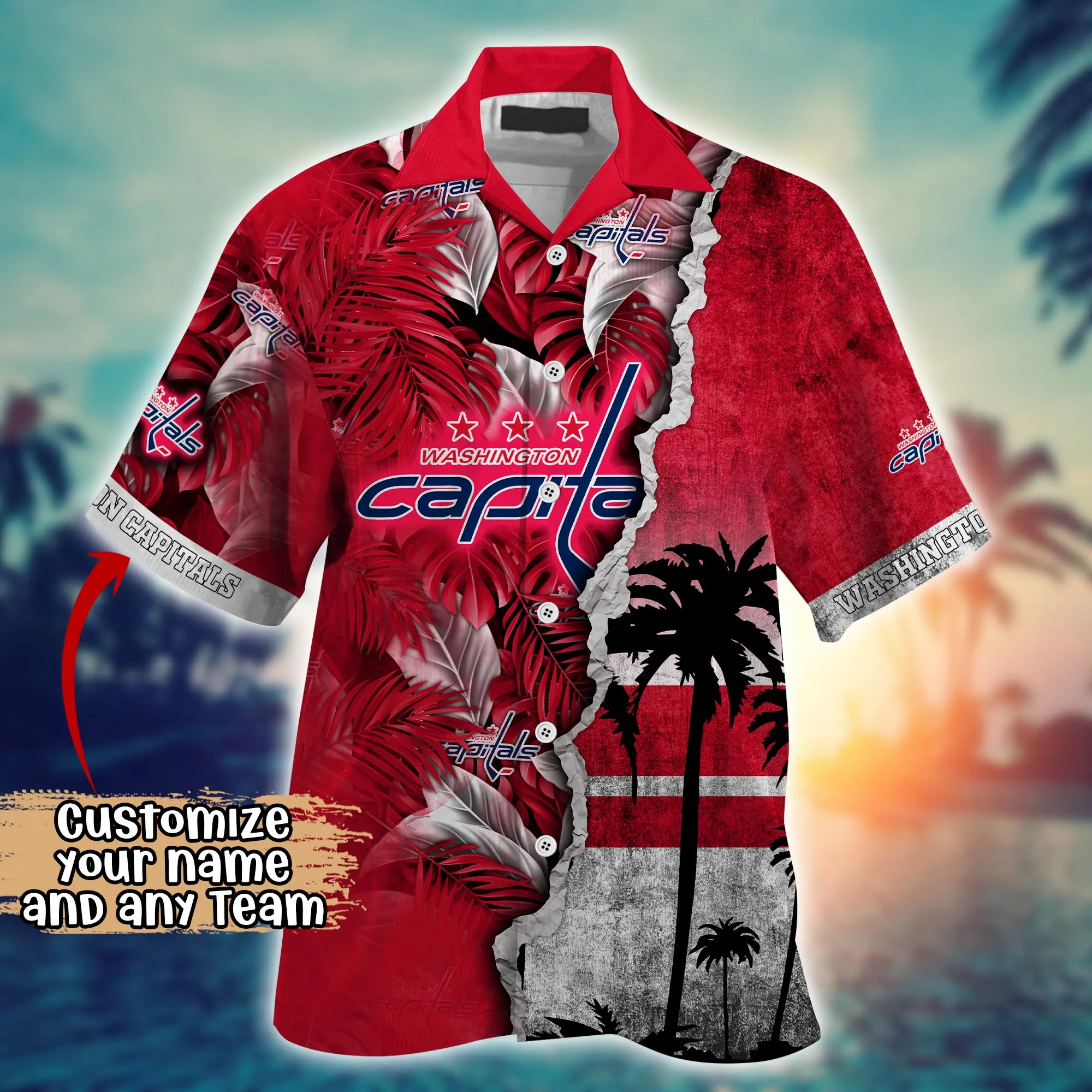 Washington Capitals NHL Hawaiian Shirt Custom Daylight Aloha Shirt