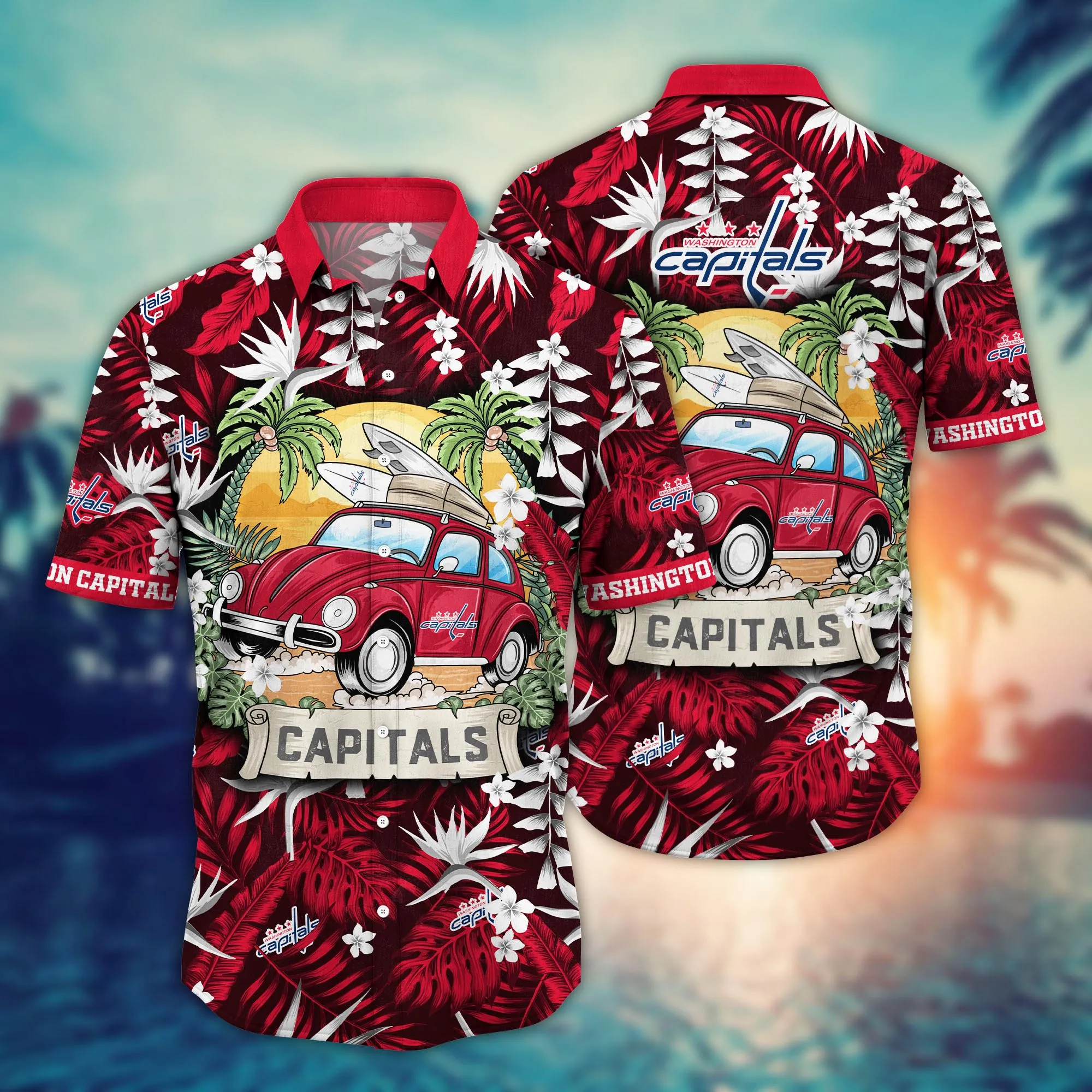 Washington Capitals NHL Hawaiian Shirt Solsticetime Aloha Shirt Washington Capitals NHL Hawaiian Shirt Solsticetime Aloha Shirt