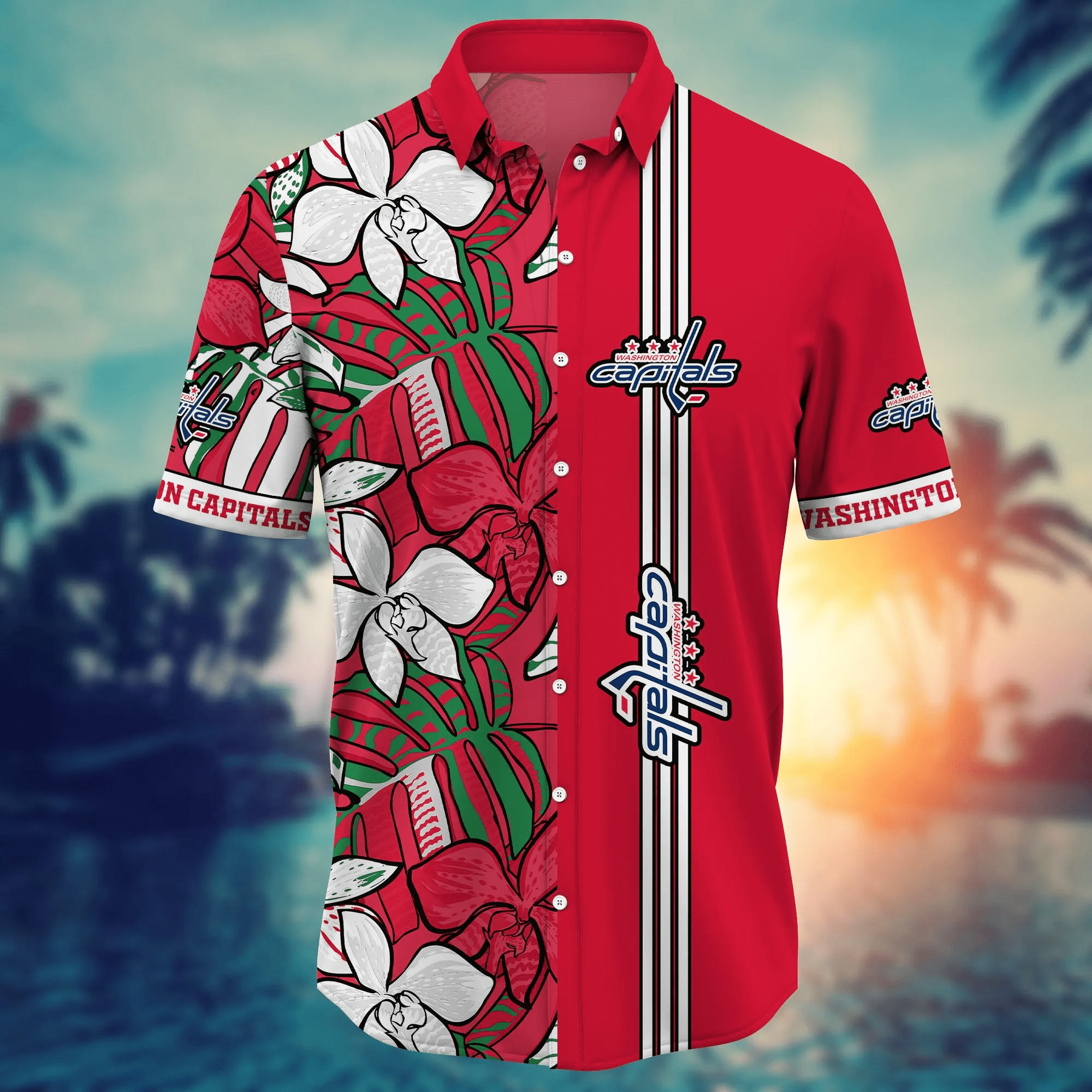 Washington Capitals NHL Hawaiian Shirt Vacation Aloha Shirt
