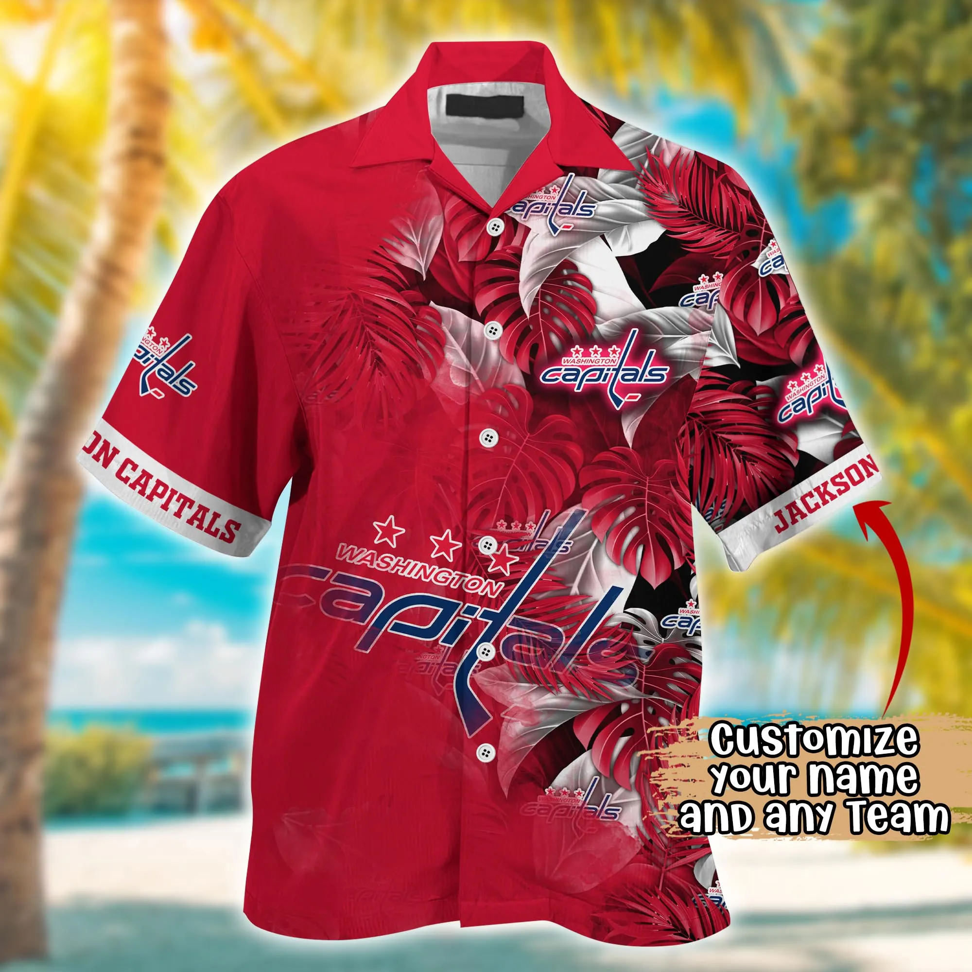 Washington Capitals NHL Summer Hawaii Shirt And Tshirt Custom Aloha Shirt
