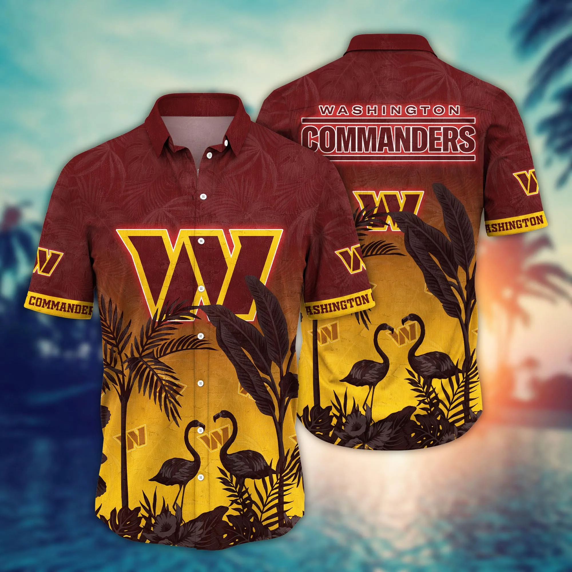 Washington Commanders NFL Hawaiian Shirt Beach Ballstime Aloha Shirt