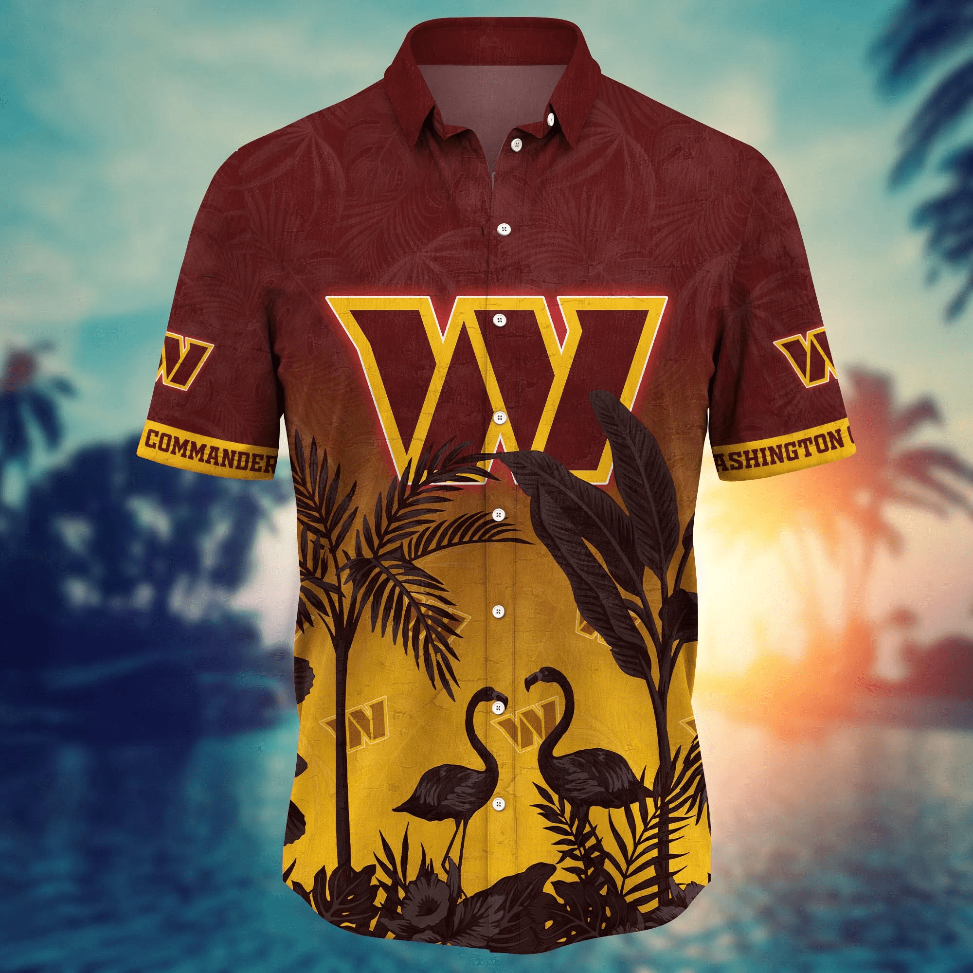 Washington Commanders NFL Hawaiian Shirt Beach Ballstime Aloha Shirt
