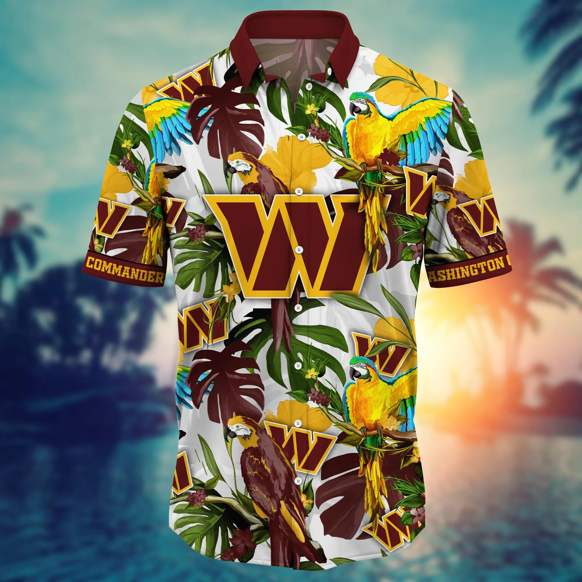 Washington Commanders NFL Hawaiian Shirt Garden Partiestime Aloha Shirt