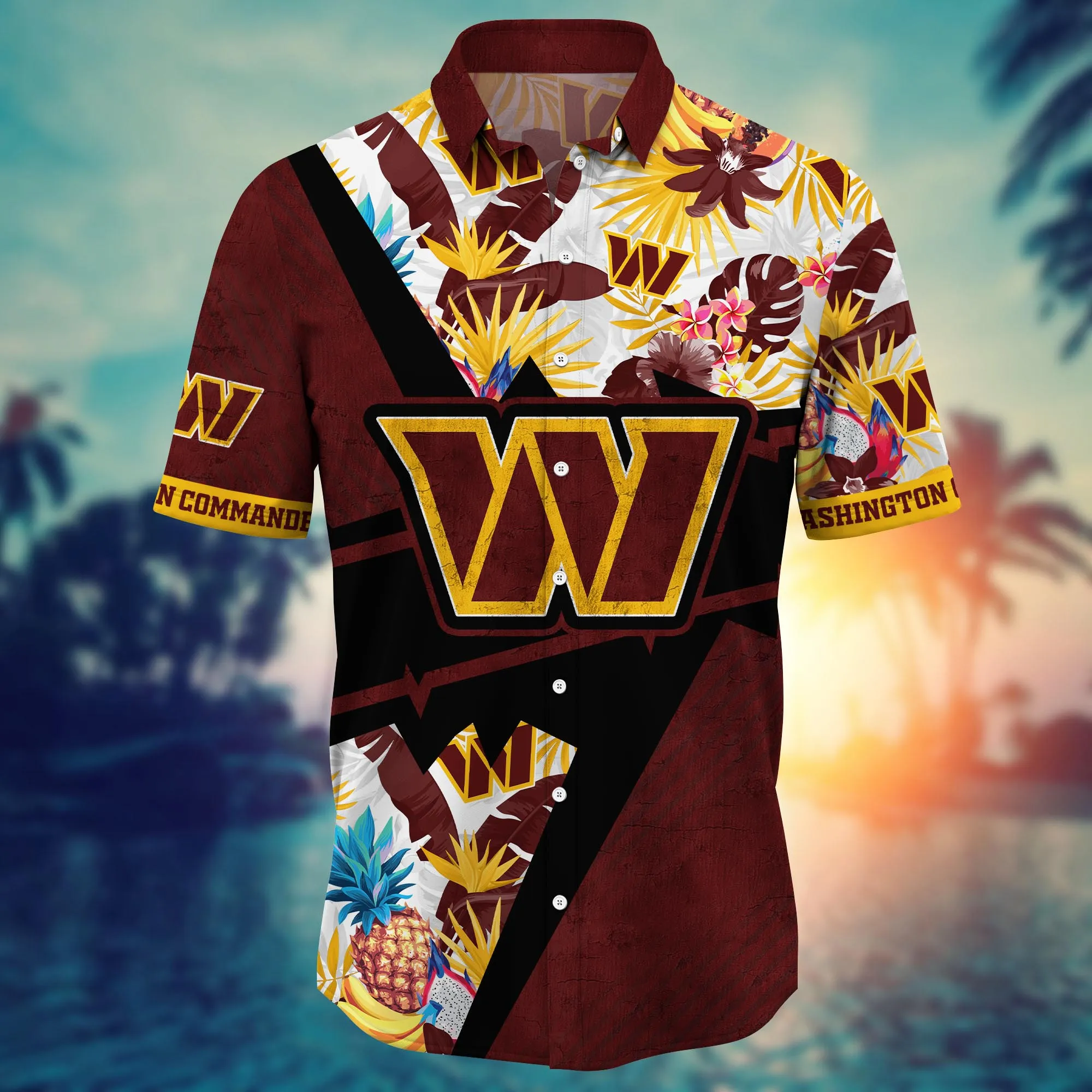Washington Commanders NFL Hawaiian Shirt Umbrellas (For Sun) Aloha Shirt