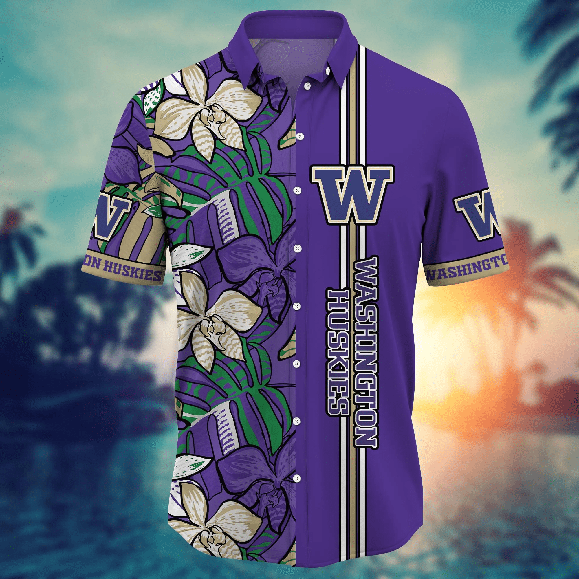 Washington Huskies NCAA Hawaiian Shirt Beach Balls Aloha Shirt