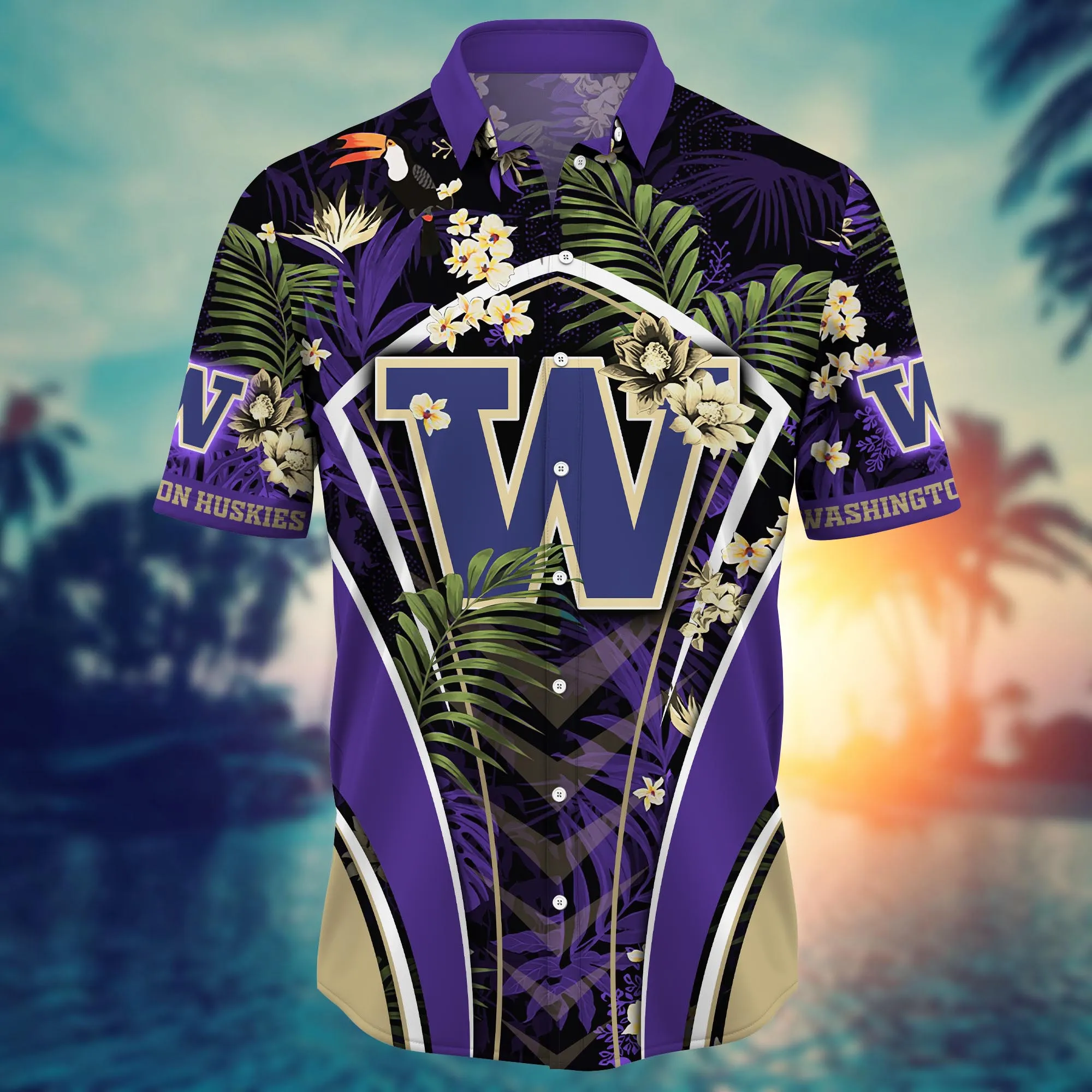 Washington Huskies NCAA Hawaiian Shirt Bikinis Aloha Shirt