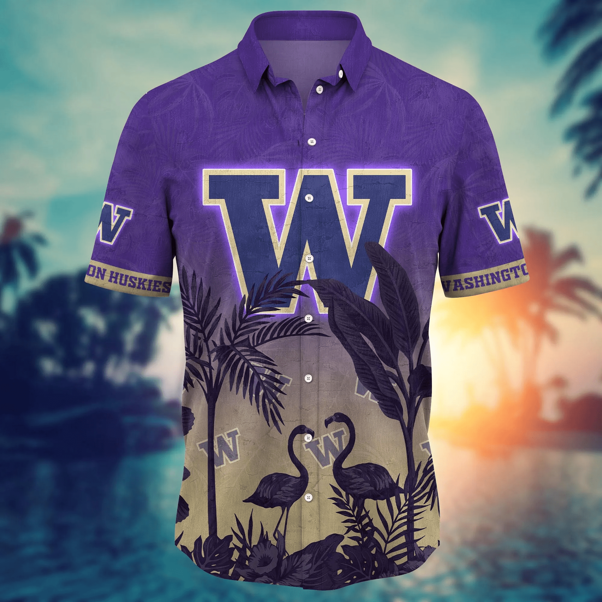 Washington Huskies NCAA Hawaiian Shirt Hikingtime Aloha Shirt
