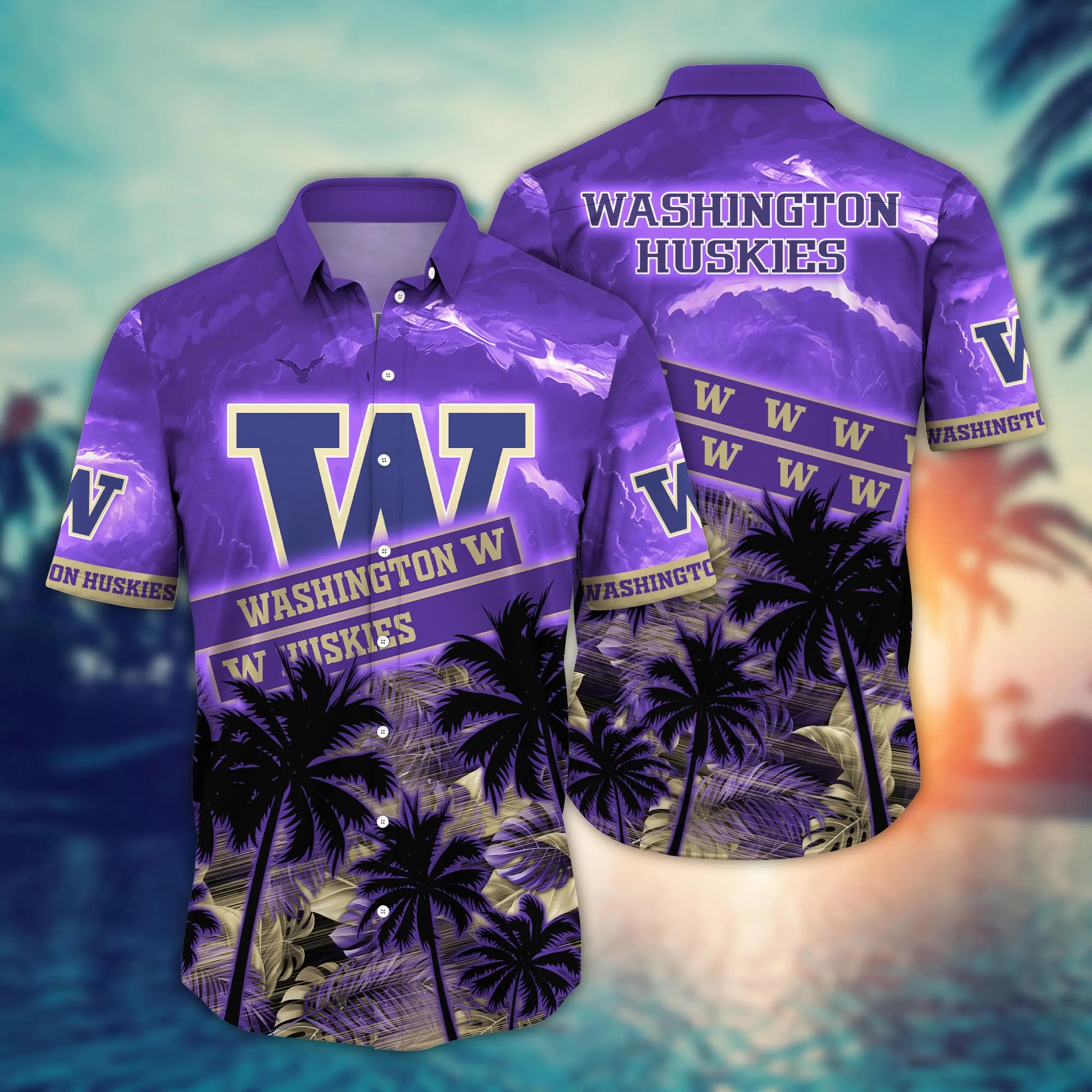 Washington Huskies NCAA Hawaiian Shirt Holiday Aloha Shirt Washington Huskies NCAA Hawaiian Shirt Holiday Aloha Shirt