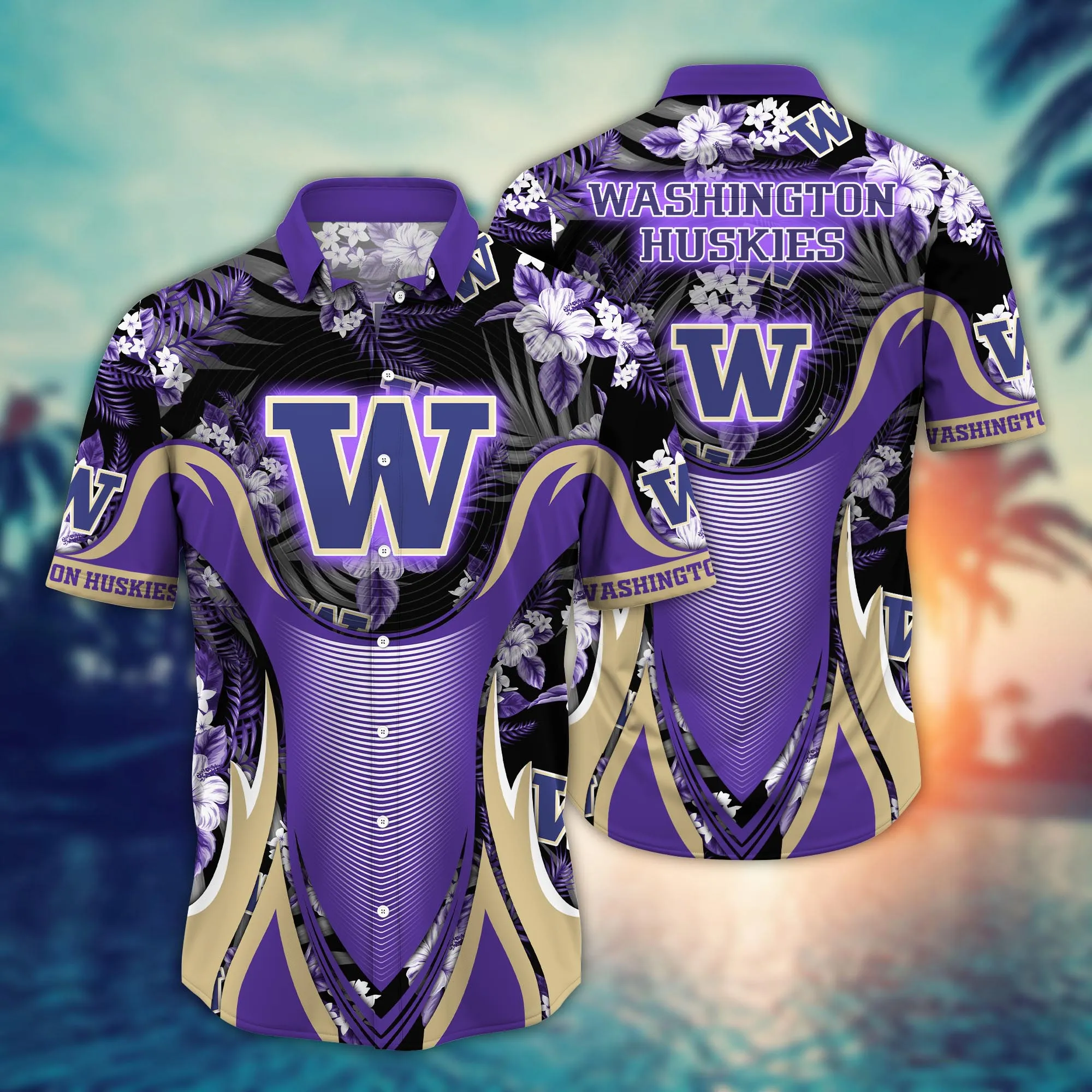 Washington Huskies NCAA Hawaiian Shirt Long Days Aloha Shirt Washington Huskies NCAA Hawaiian Shirt Long Days Aloha Shirt