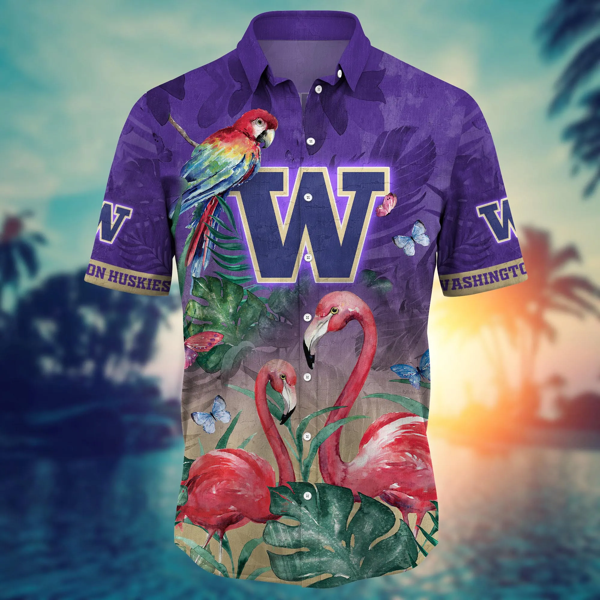 Washington Huskies NCAA Hawaiian Shirt Pool Parties Aloha Shirt