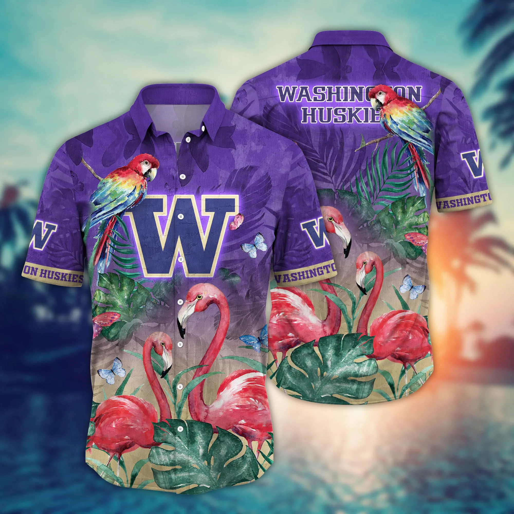 Washington Huskies NCAA Hawaiian Shirt Pool Parties Aloha Shirt