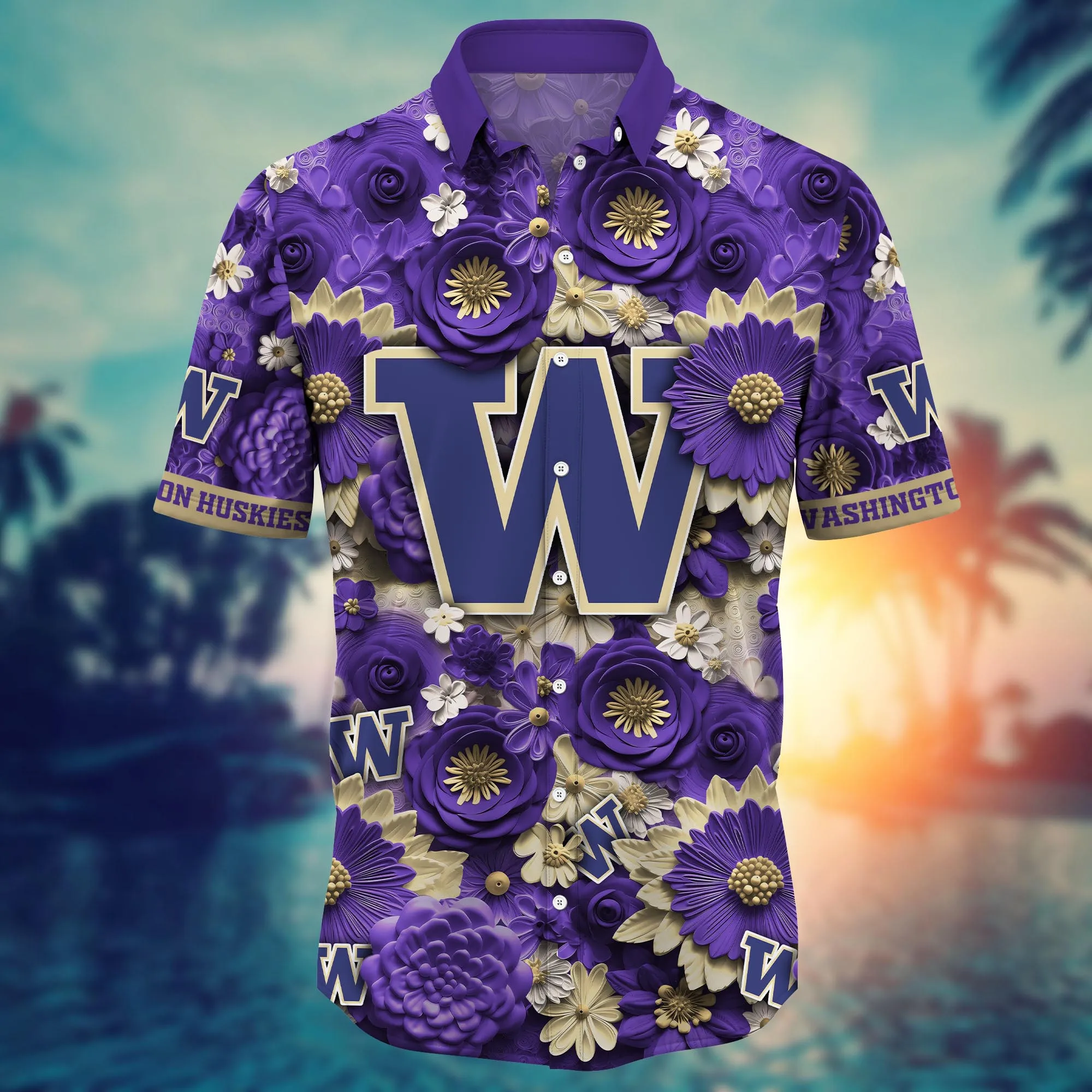 Washington Huskies NCAA Hawaiian Shirt Trending For This Summer Customize Shirt Any Team