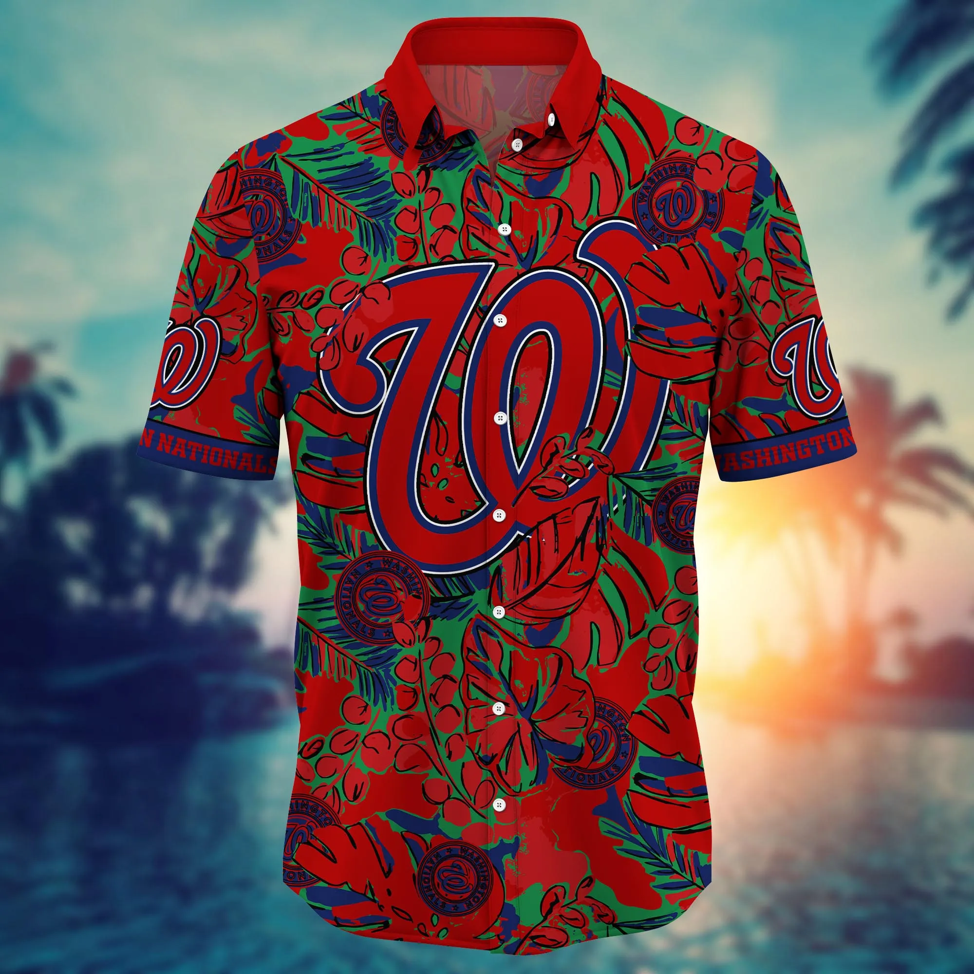 Washington Nationals MLB Hawaiian Shirt Shorts Aloha Shirt