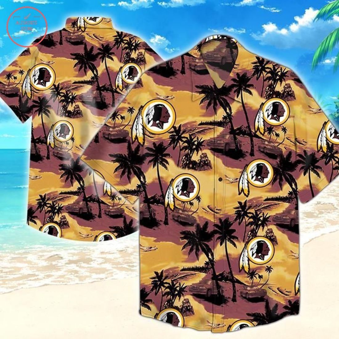 Washington Redskins Hawaiian Shirt Tropical Style