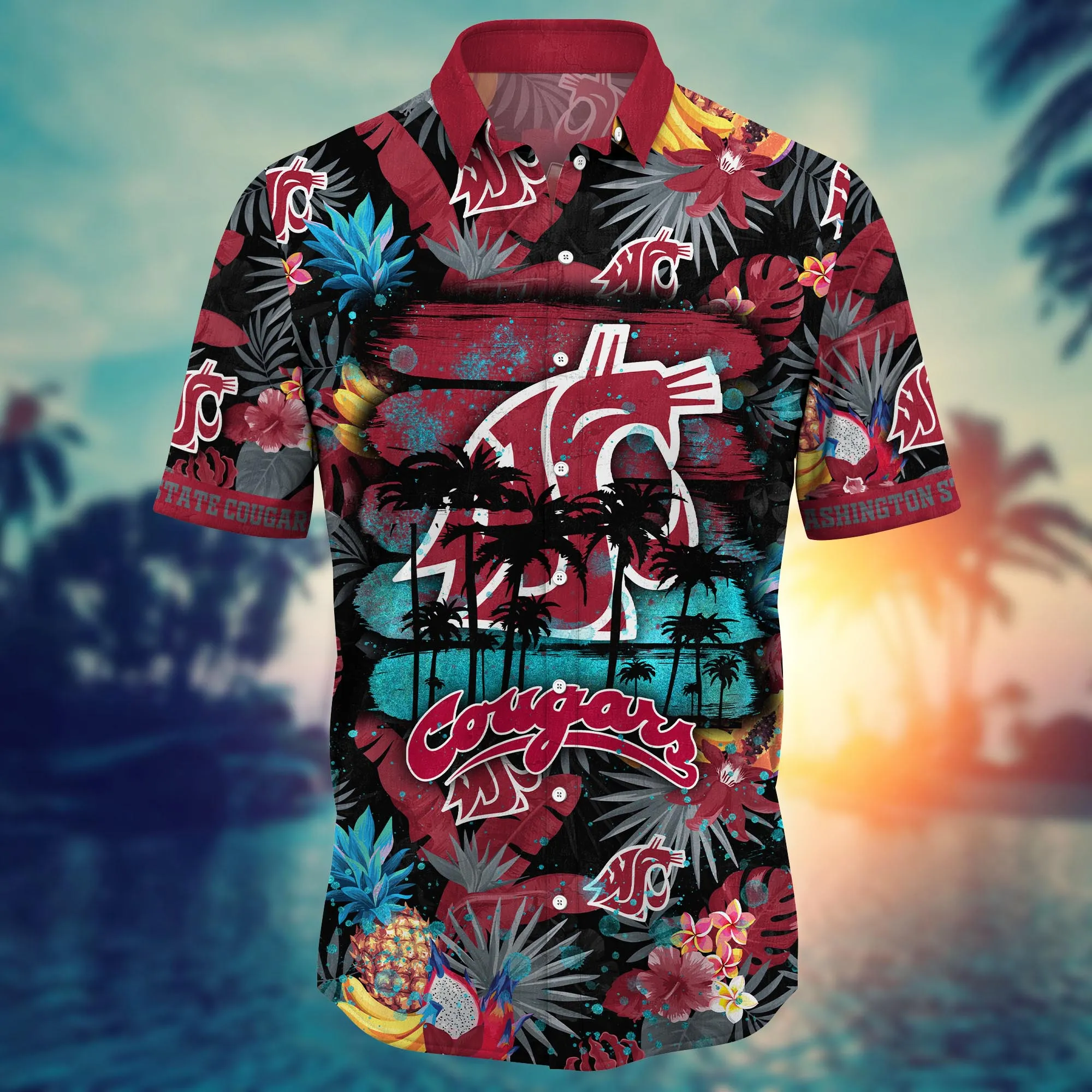 Washington State Cougars NCAA Hawaiian Shirt Fresh Mowed Lawnstime Aloha Shirt