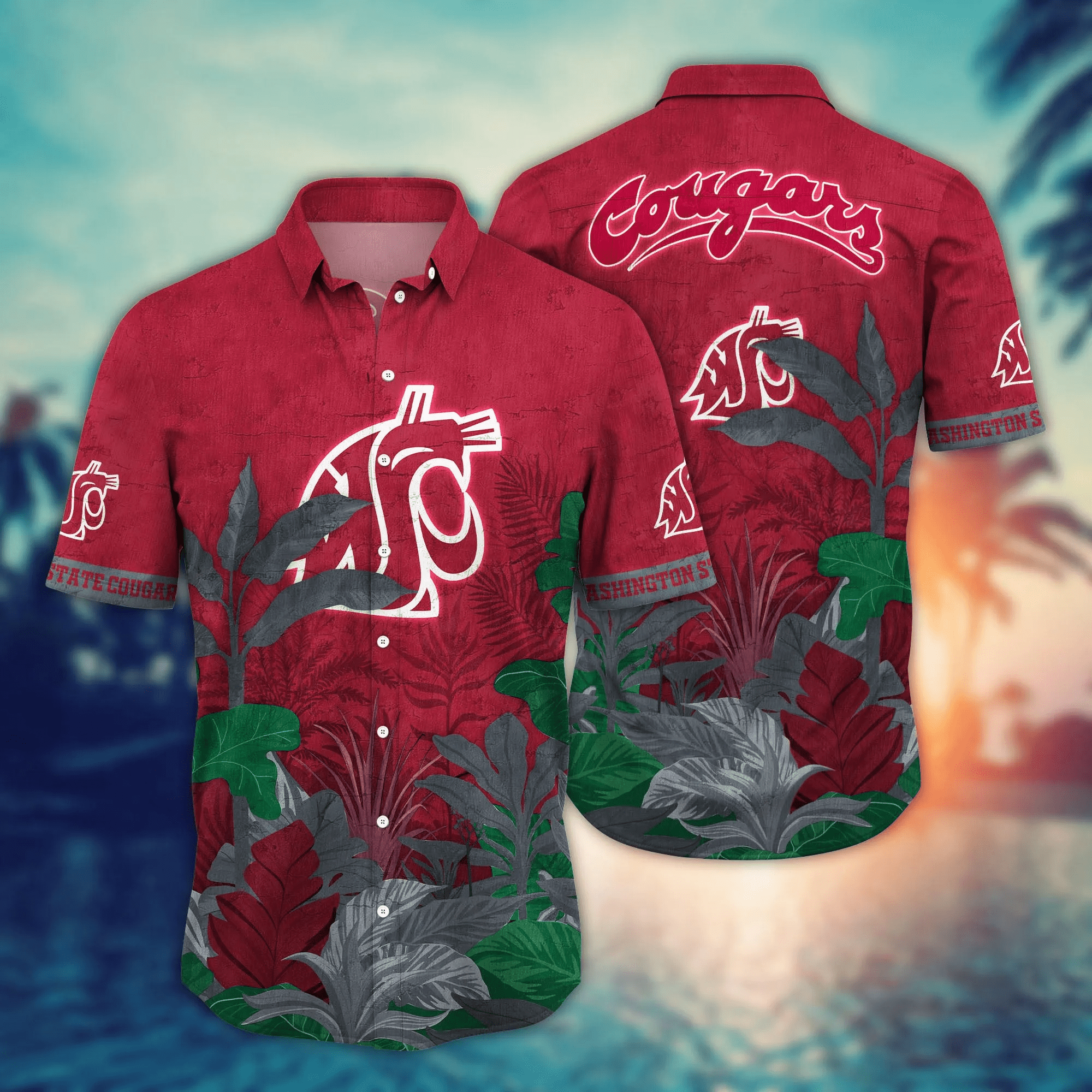 Washington State Cougars NCAA Hawaiian Shirt Ice-Cold Drinks Game Of Goals Shirts