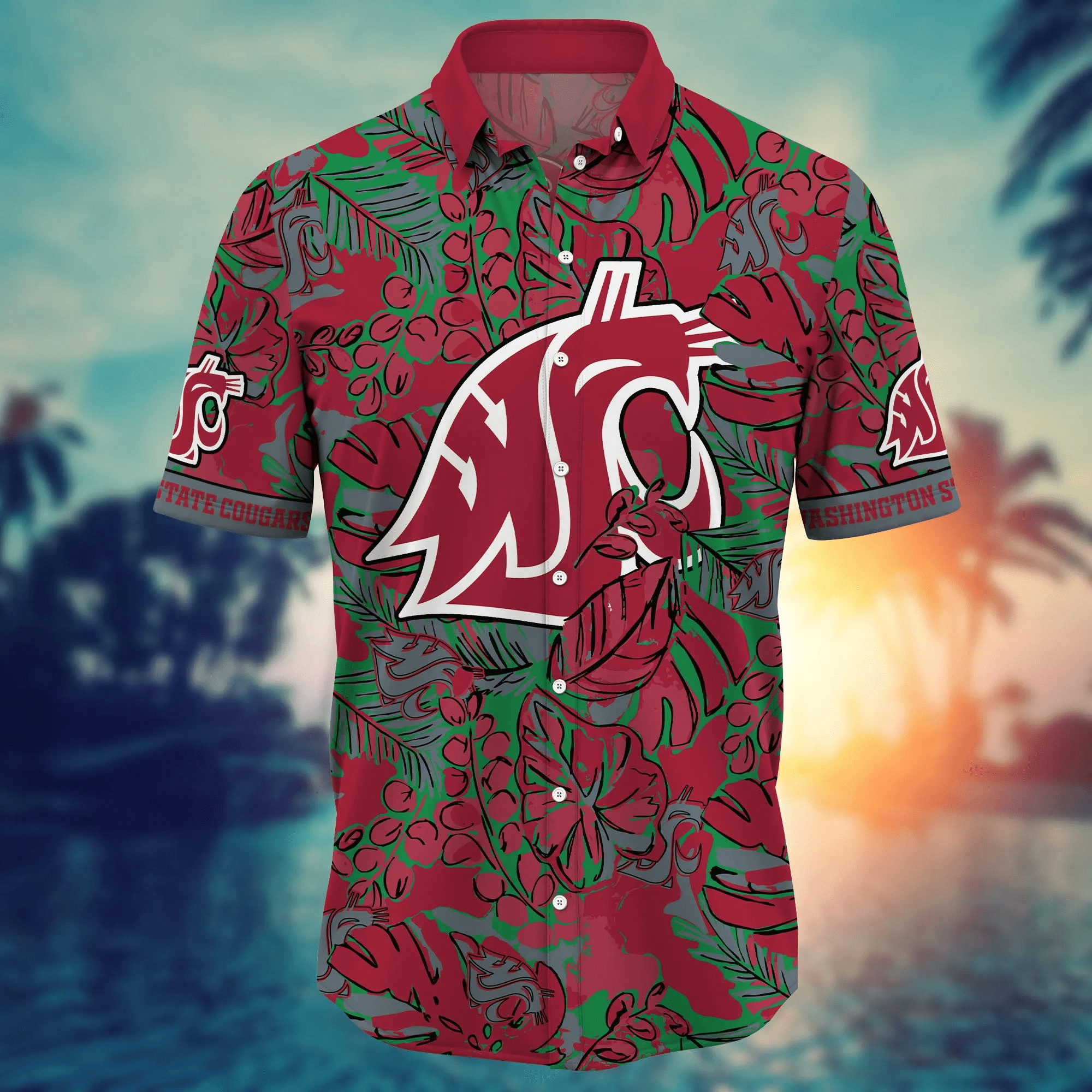 Washington State Cougars NCAA Hawaiian Shirt Water Sports Aloha Shirt