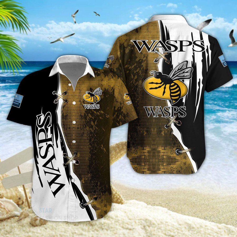 Wasps Rfc Hawaiian Set Includes Shirt and Matching Shorts