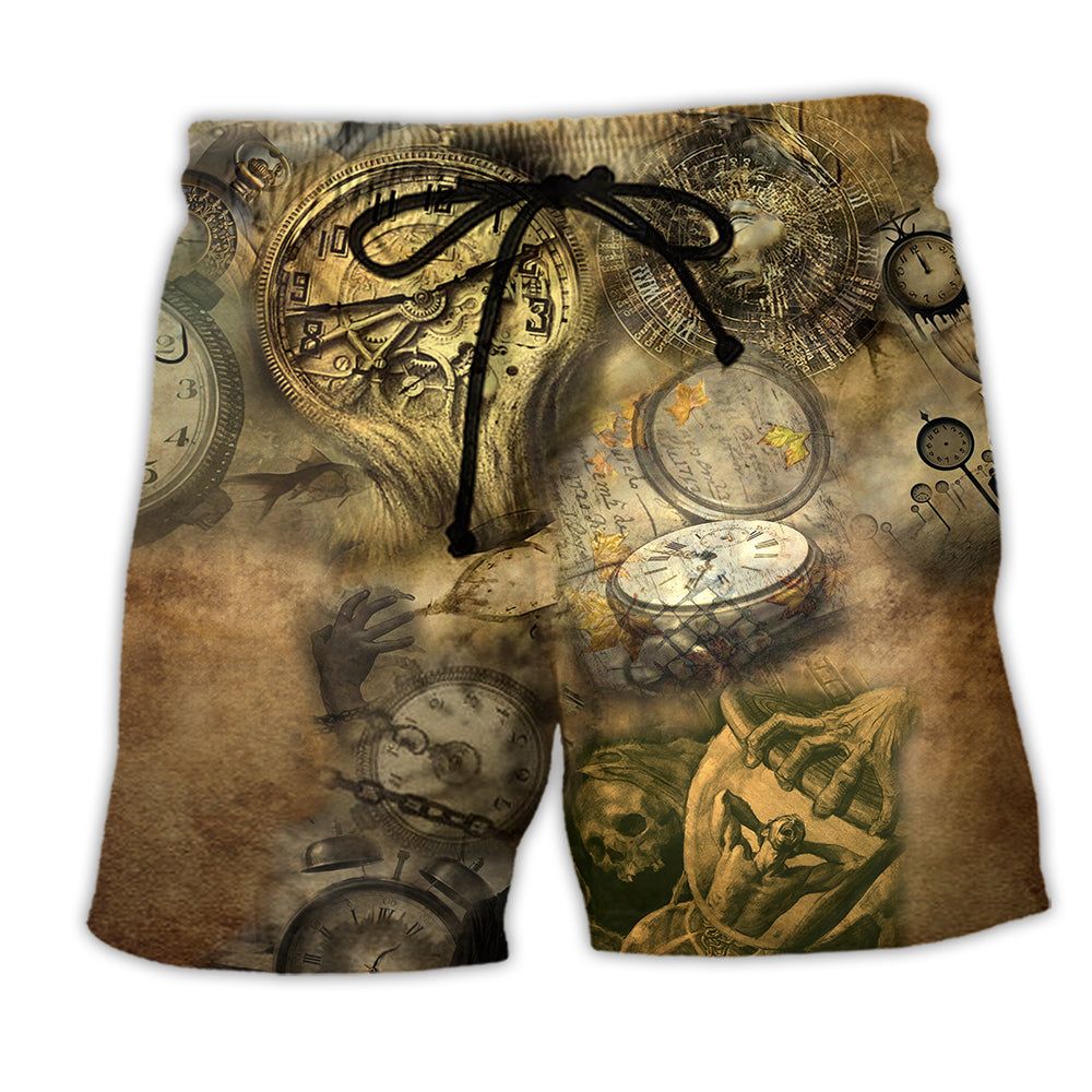 Watch And History Amazing Vintage Trendy Aloha Hawaiian Beach Shorts Watch And History Amazing Vintage Trendy Aloha Hawaiian Beach Shorts