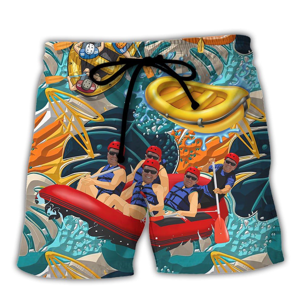 Water Rafting Custom Lover Tropical Trendy Aloha Hawaiian Beach Shorts Water Rafting Custom Lover Tropical Trendy Aloha Hawaiian Beach Shorts