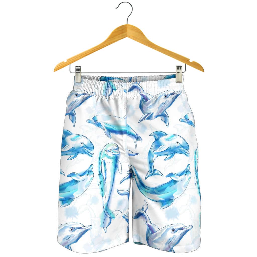 Watercolor Dolphin Pattern For Men Women Kid Shorts
