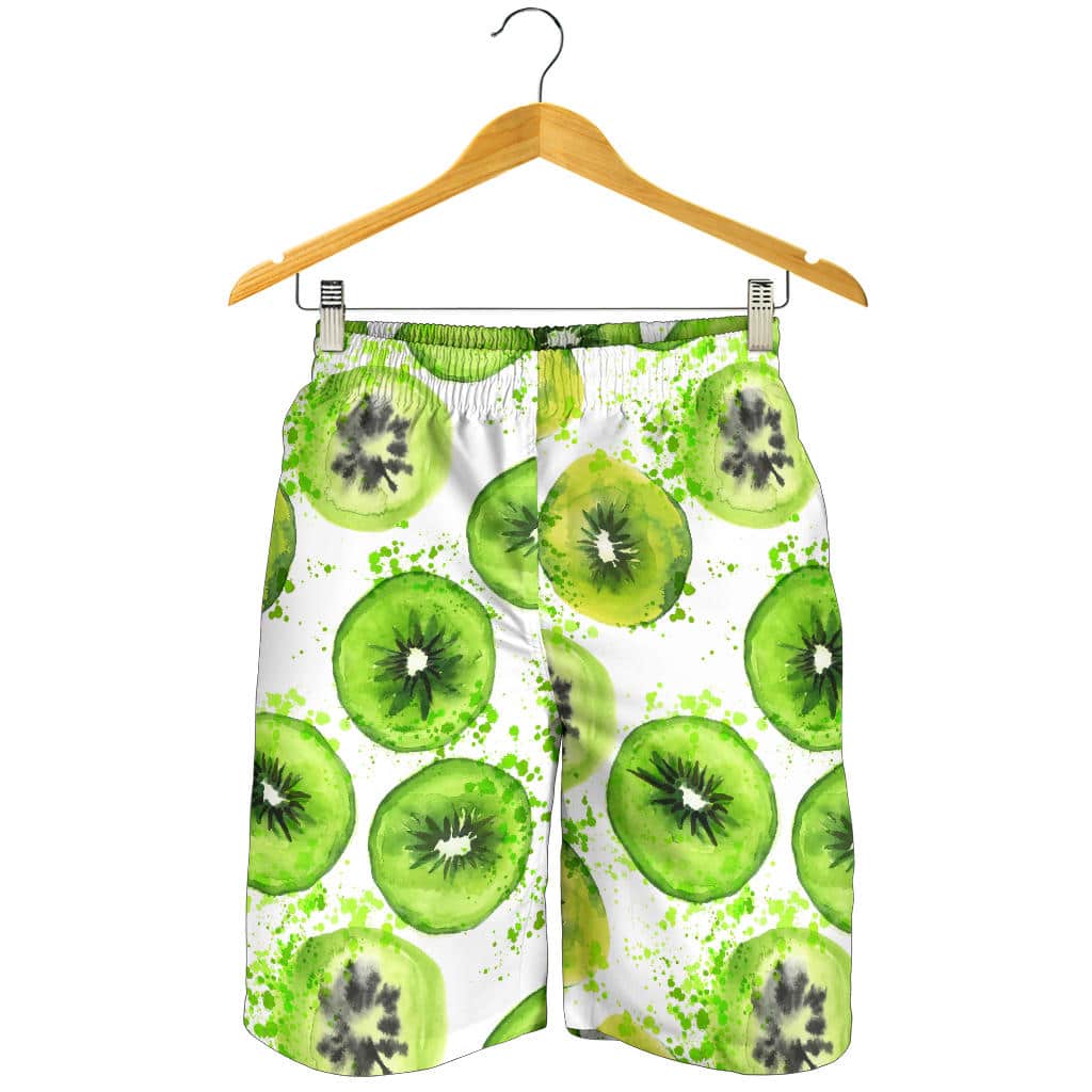 Watercolor Kiwi Pattern For Men Women Kid Shorts