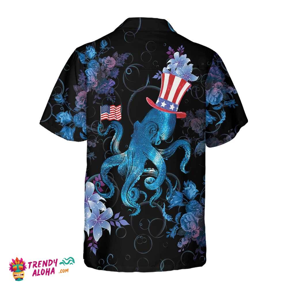 Watercolor Ocean Octopus Hawaiian Shirt, Cool Octopus Shirt For Men And Women, Best Octopus Print Gift
