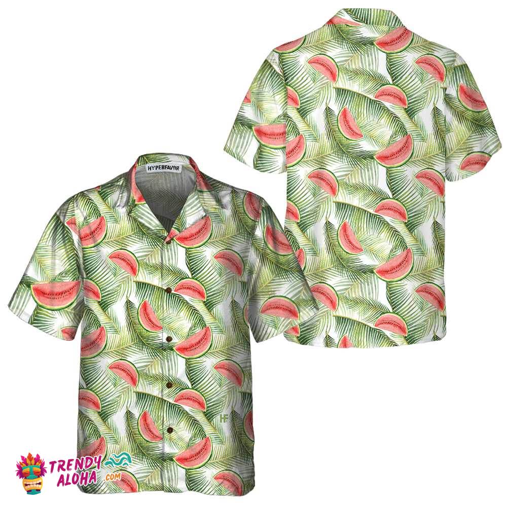 Watercolor Watermelon Tropical Hawaiian Shirt, Watermelon Hawaiian Shirt, Cool Watermelon Shirt For Men & Women Watercolor Watermelon Tropical Hawaiian Shirt, Watermelon Hawaiian Shirt, Cool Watermelon Shirt For Men & Women