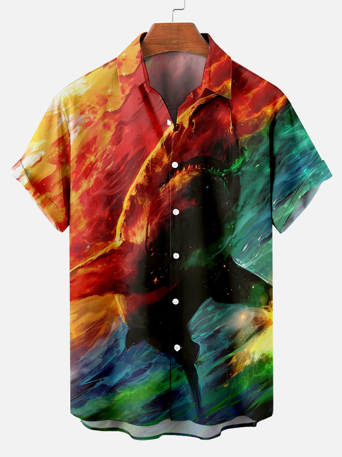 Waves of Majesty: Hawaiian Shark Oil Painting Top Waves of Majesty: Hawaiian Shark Oil Painting Top