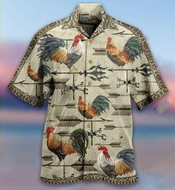 Weathervane Rooster Trendy Hawaiian Shirt