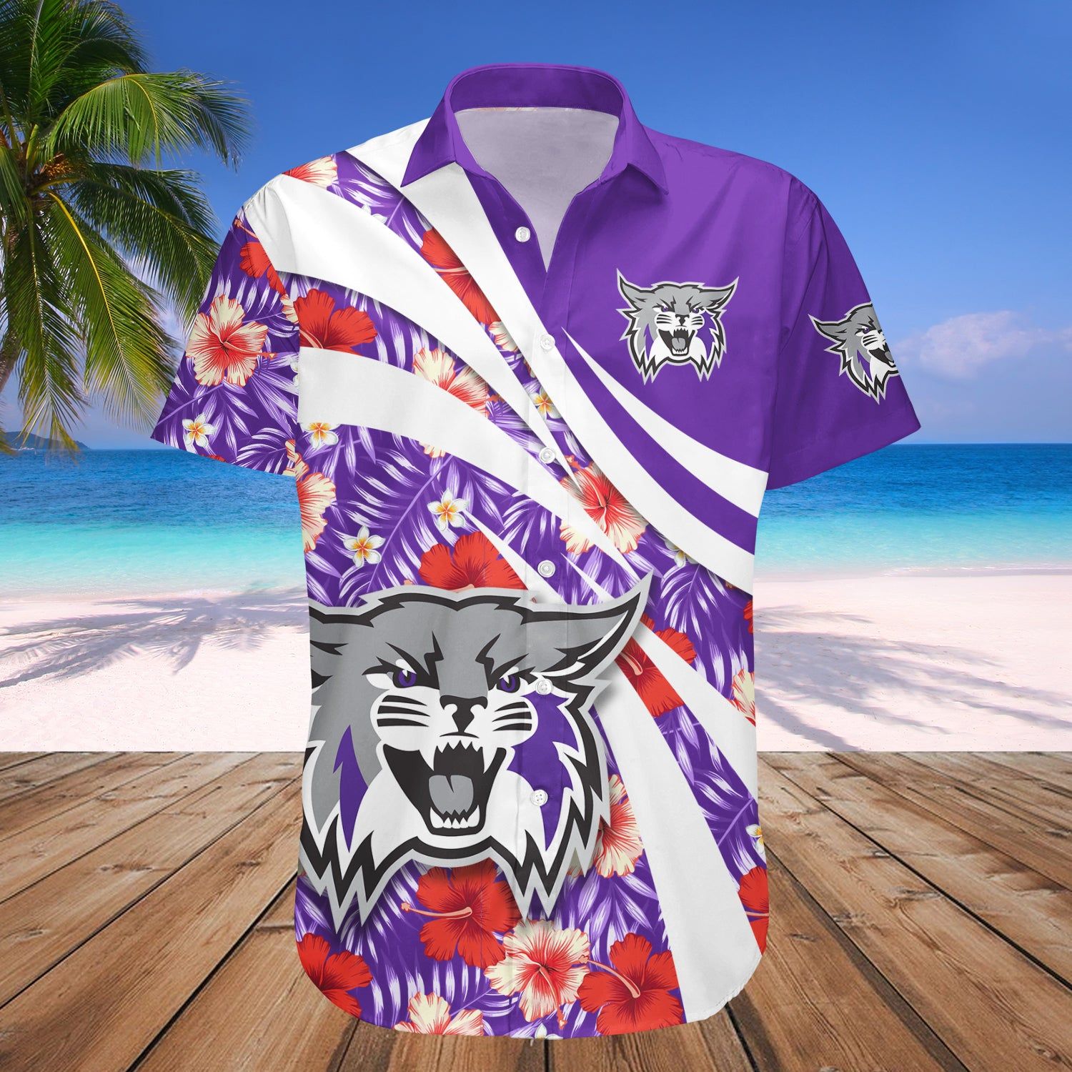 Weber State Wildcats Hawaii Shirt Hibiscus Sport Style – NCAA