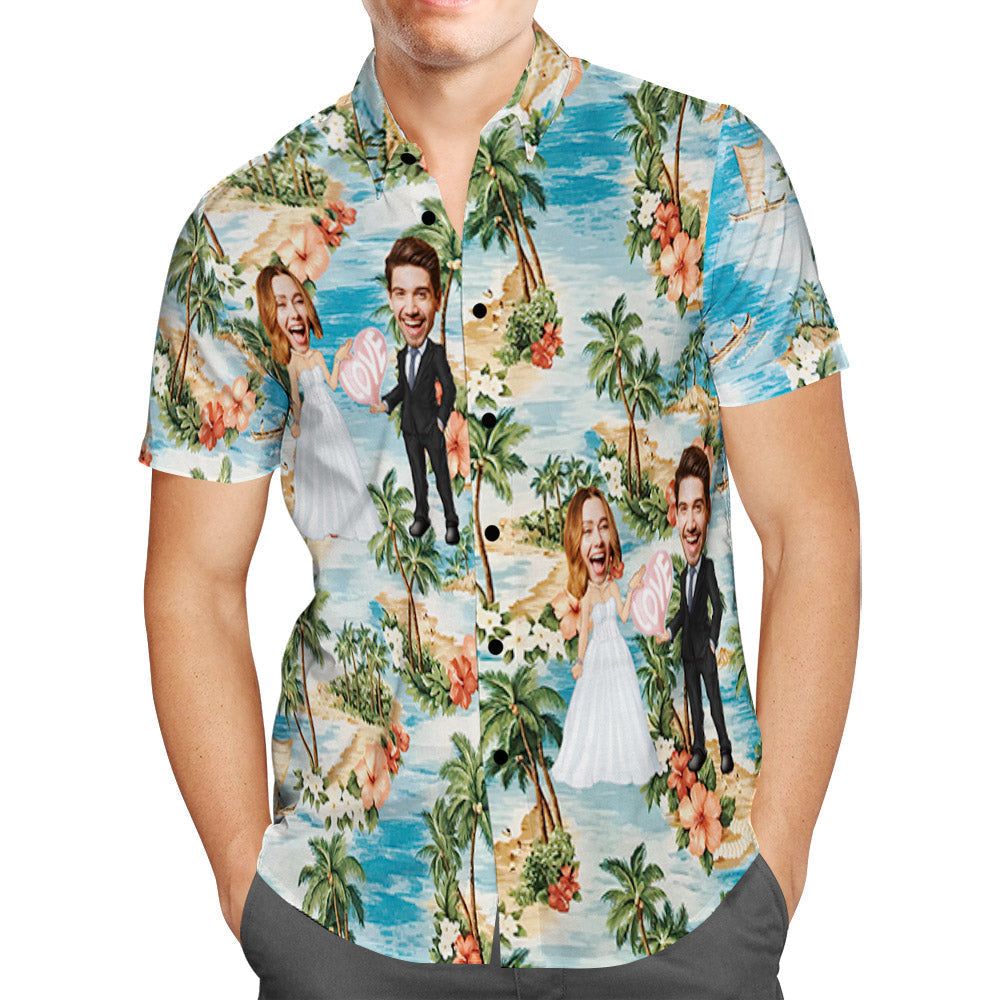 Wedding Gifts, Custom Hawaiian Shirt Personalized Wedding Hawaiian Shirt Best Wedding Gift