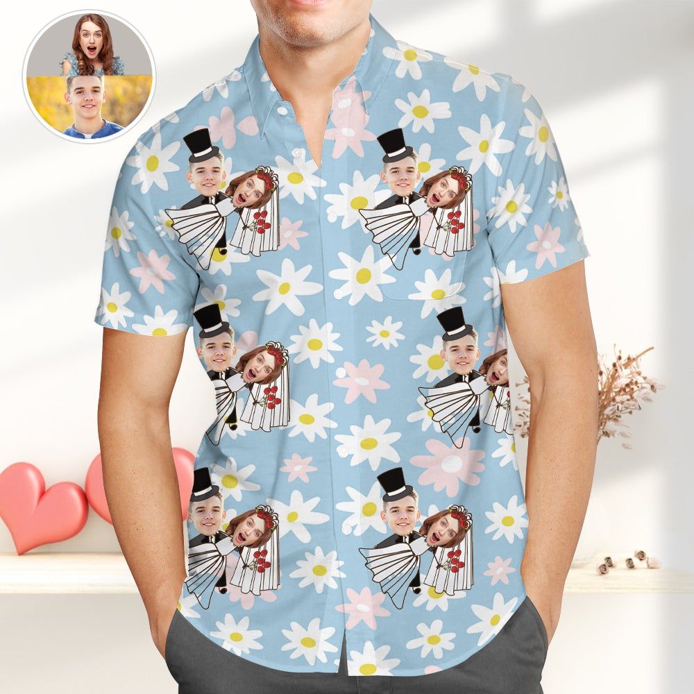 Wedding Gifts, Personalized Couple Photo Hawaiian Shirt, Funny Wedding Shirts, Best Valentines Gift Wedding Gifts, Personalized Couple Photo Hawaiian Shirt, Funny Wedding Shirts, Best Valentines Gift