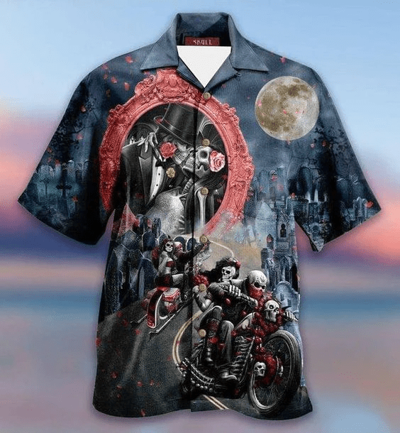 Wedding Of Skull Trendy Hawaiian Shirt