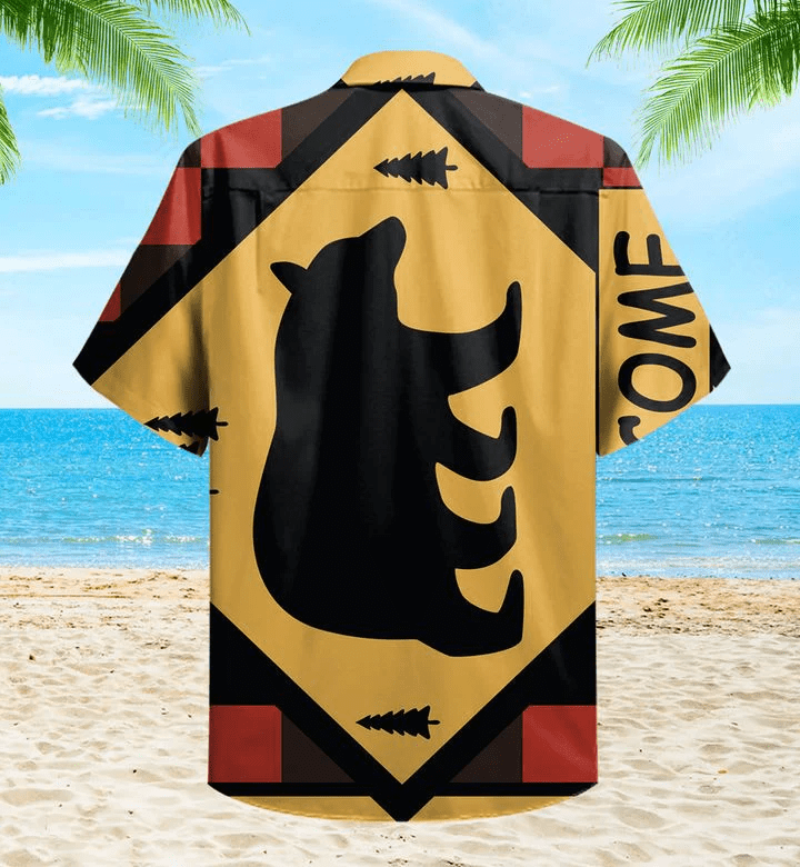 Welcome Bear Trendy Hawaiian Shirt 3D Summer Gifts