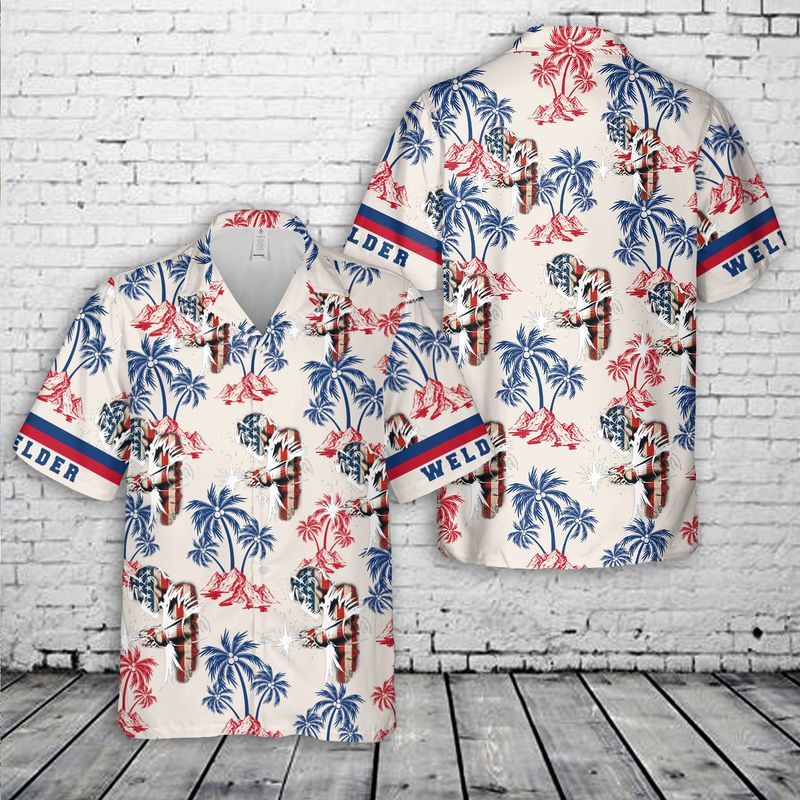 Welder 4Th Of July Trendy Hawaiian Shirt For Men, Gift For Welder