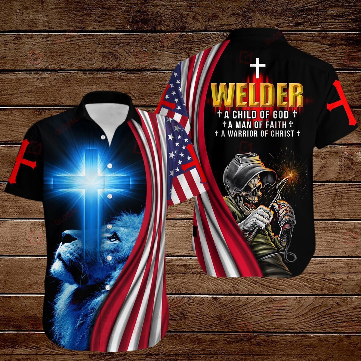 Welder A Child Of God A Man Of Faith A Warrior Of Christ All Over Printed Shirts Hawaiian Shirt