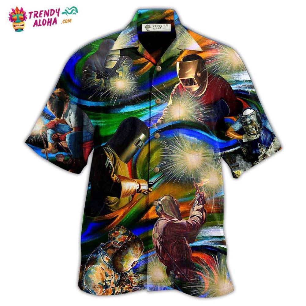 Welder Yes I Know I Am On Fire, Let Me Finish This Weld Hawaiian Shirt – Trendy Aloha