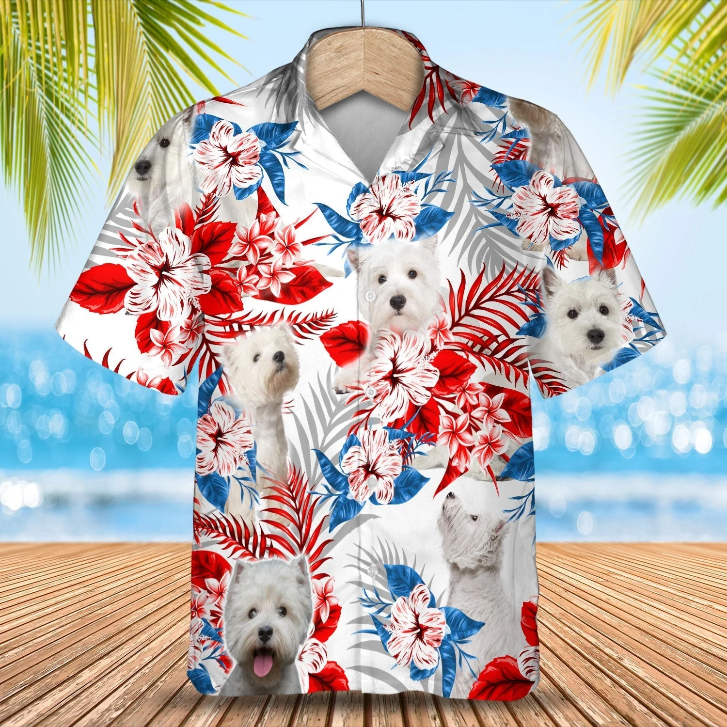 West Highland White Terrier Trendy Hawaiian Shirt – Gift For Summer, Summer Aloha Shirt, Trendy Hawaiian Shirt For Men And Women