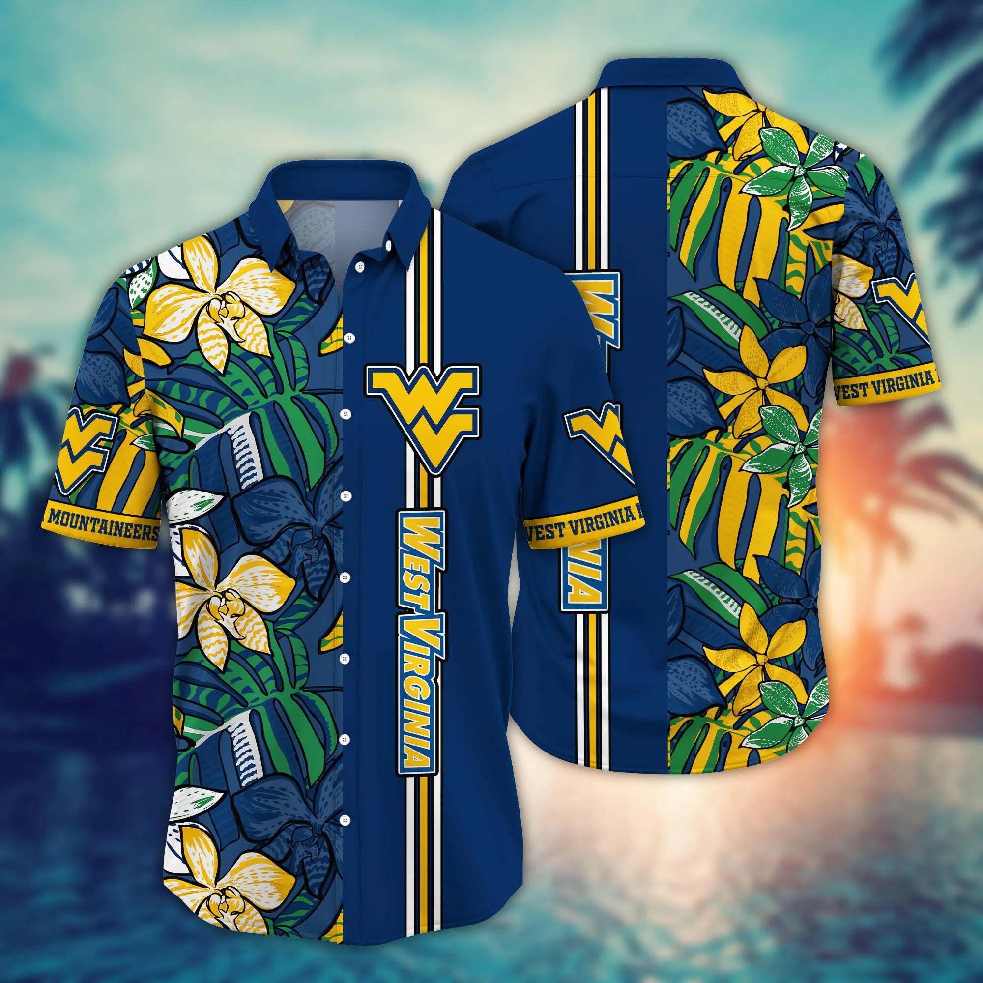 West Virginia Mountaineers NCAA Hawaiian Shirt Air Conditioning Aloha Shirt