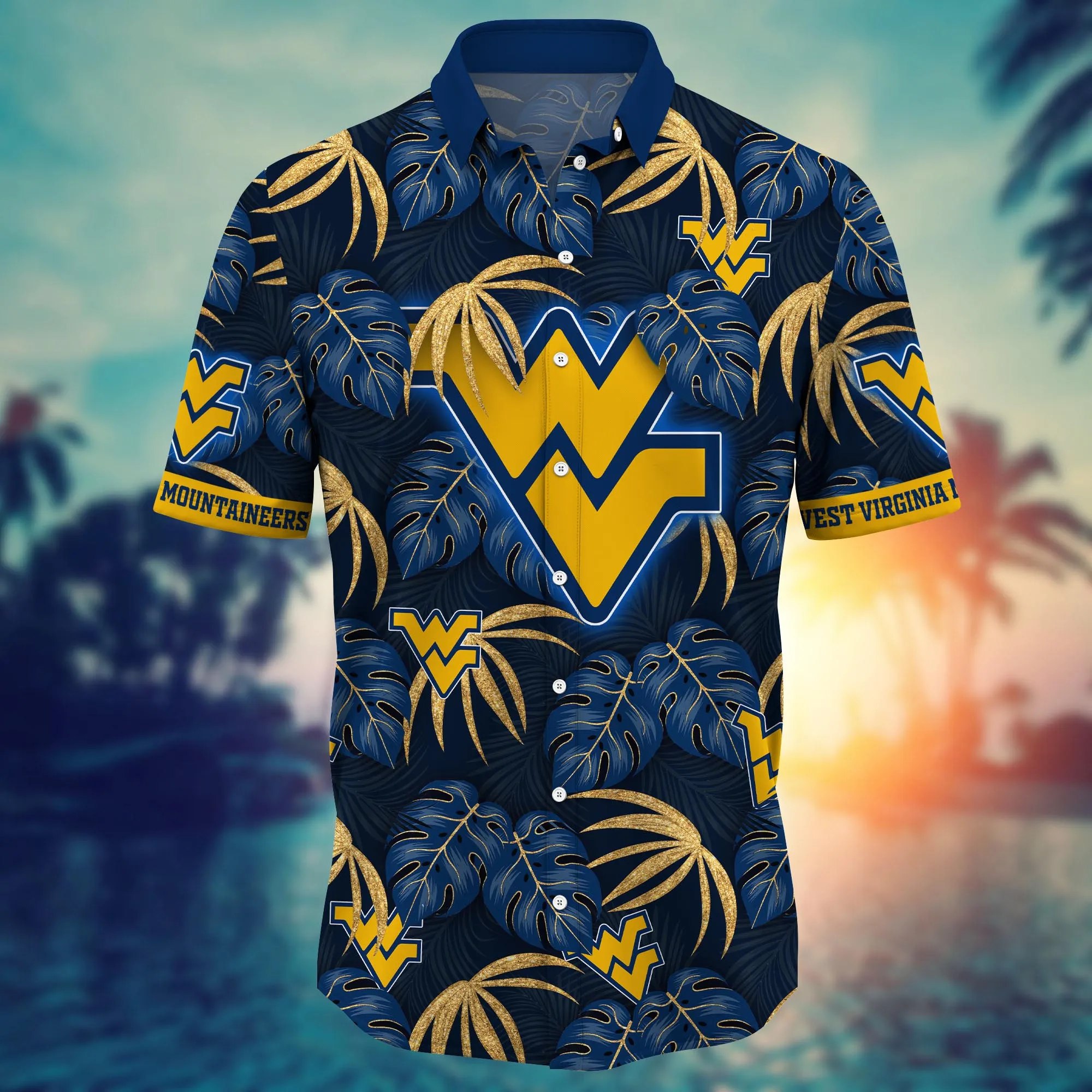 West Virginia Mountaineers NCAA Hawaiian Shirt Beach Fun Aloha Shirt